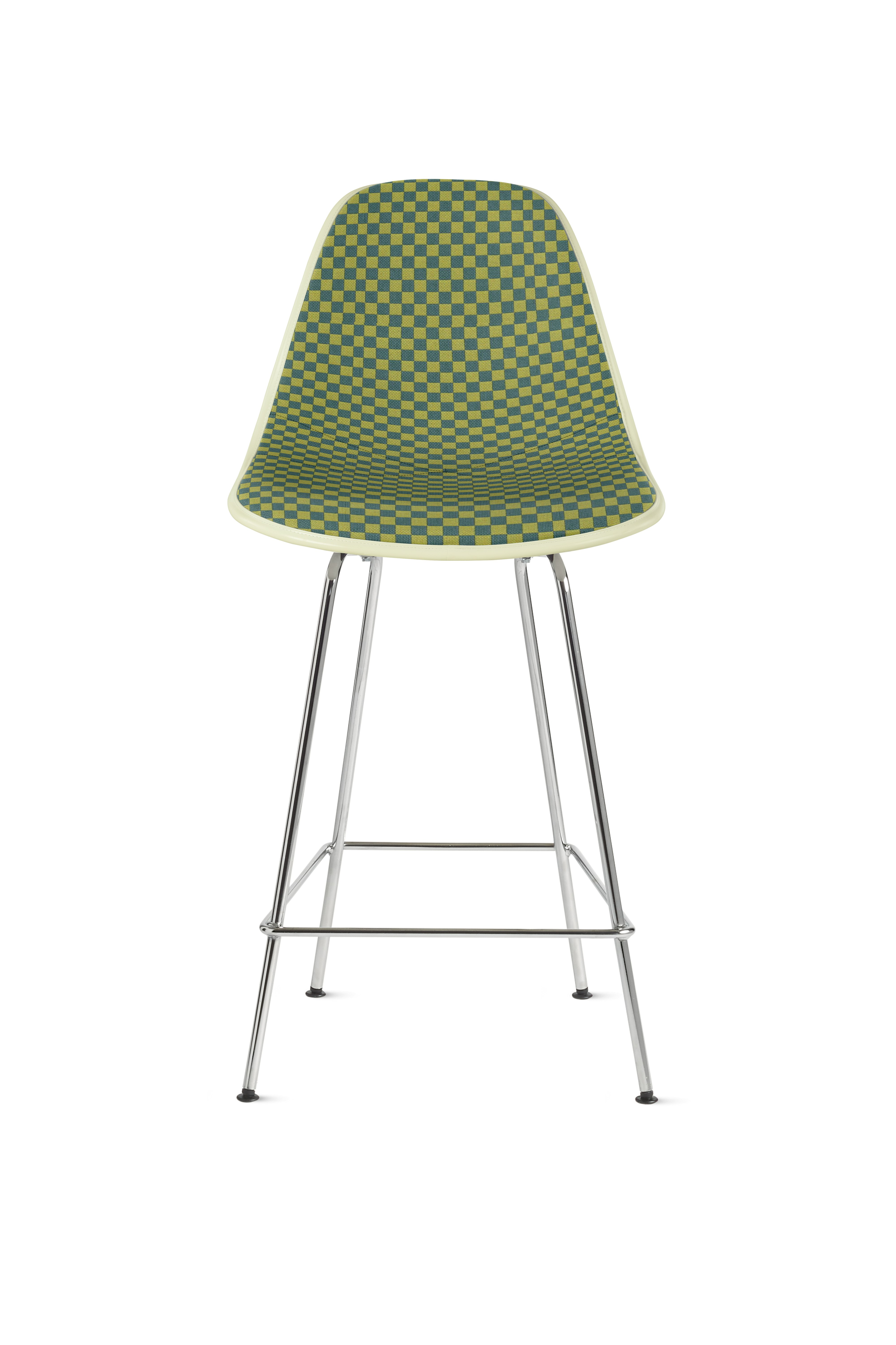Eames Upholstered Molded Fiberglass Stool