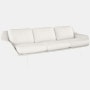Striad Low Back Sofa in Wire Base White,  Luce,  Blanched