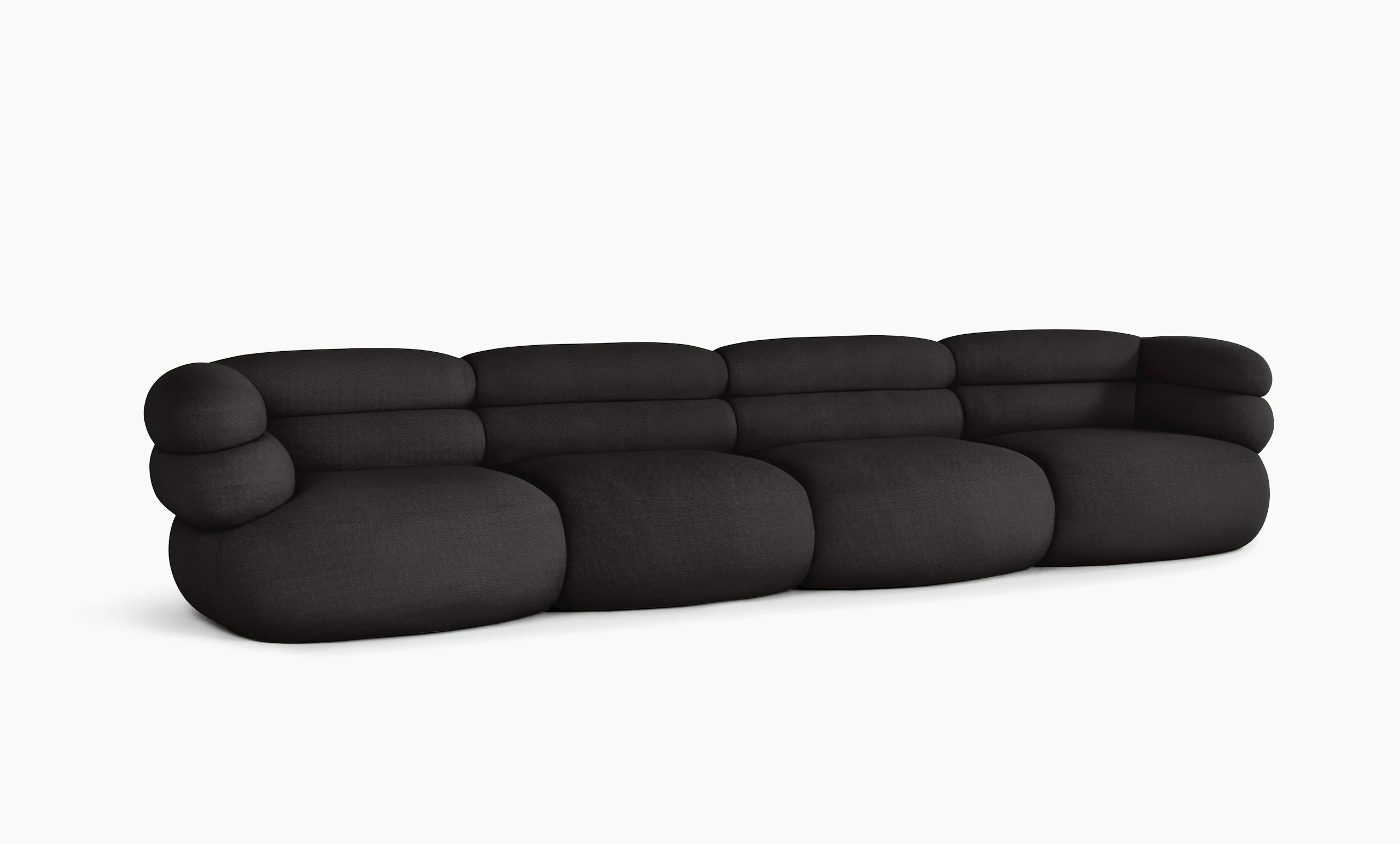 Biboni Sofa - Four Seater, Stretch Appeal, Onyx