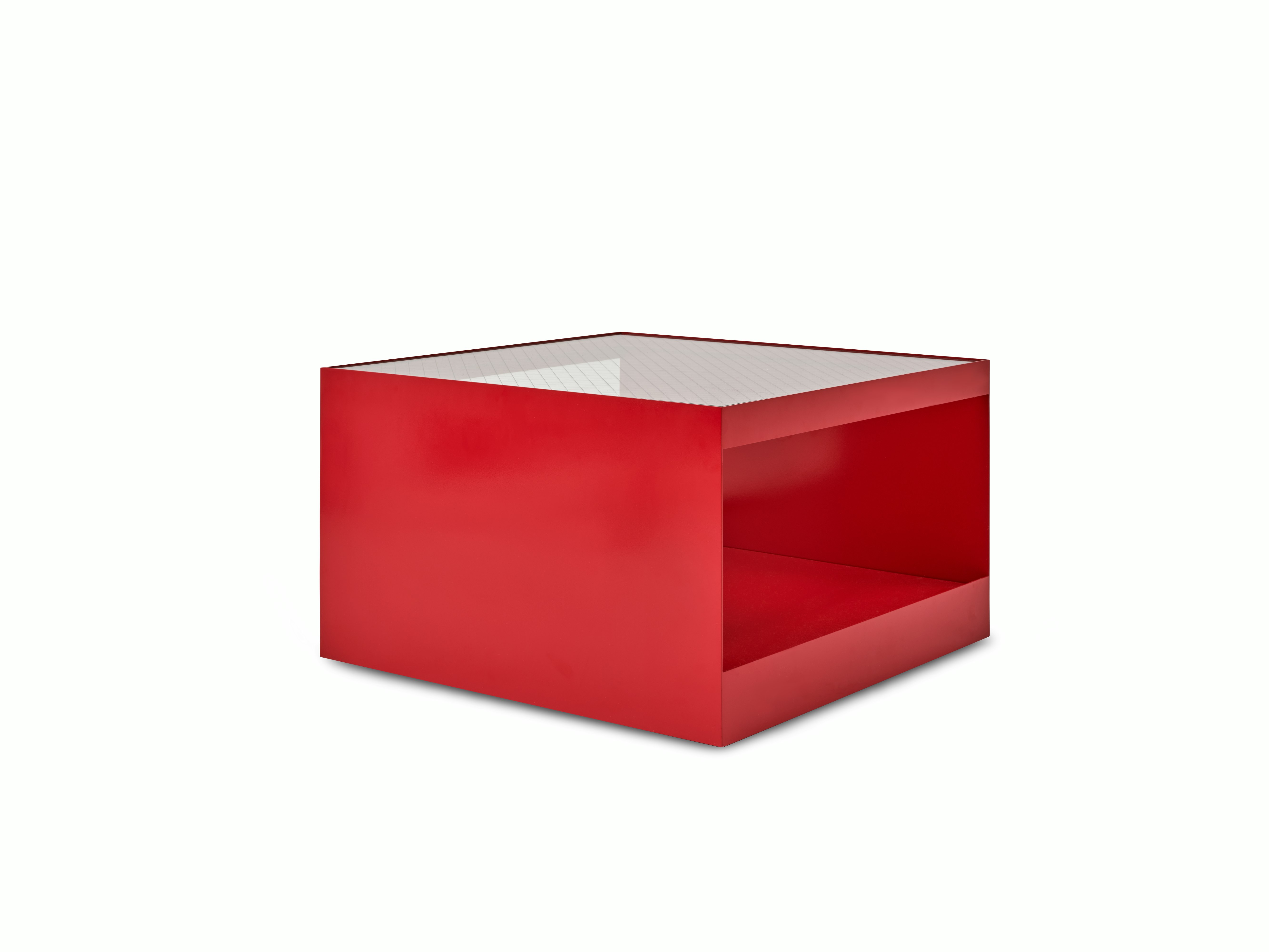 D Urso Occasional Tables - medium,  crimson,  wired glass