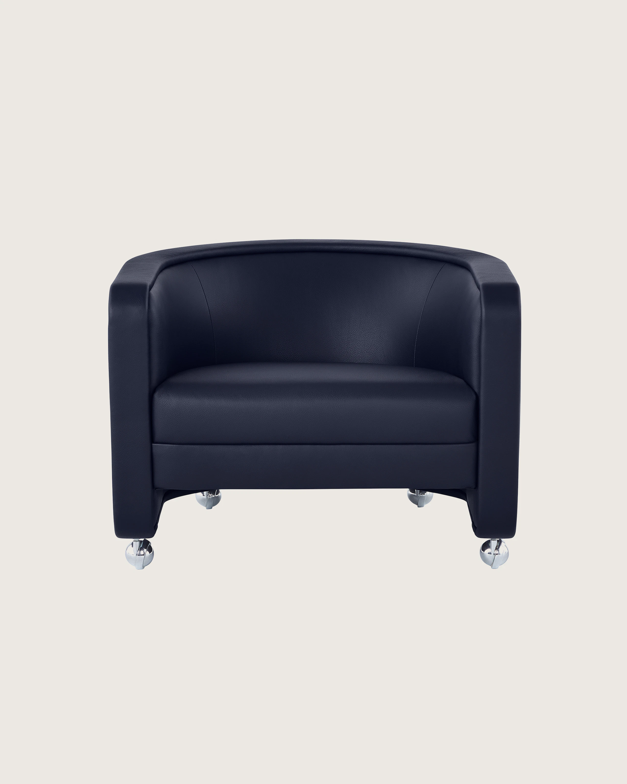 U-Series Lounge Chair upholstered in Tenera Sapphire.
