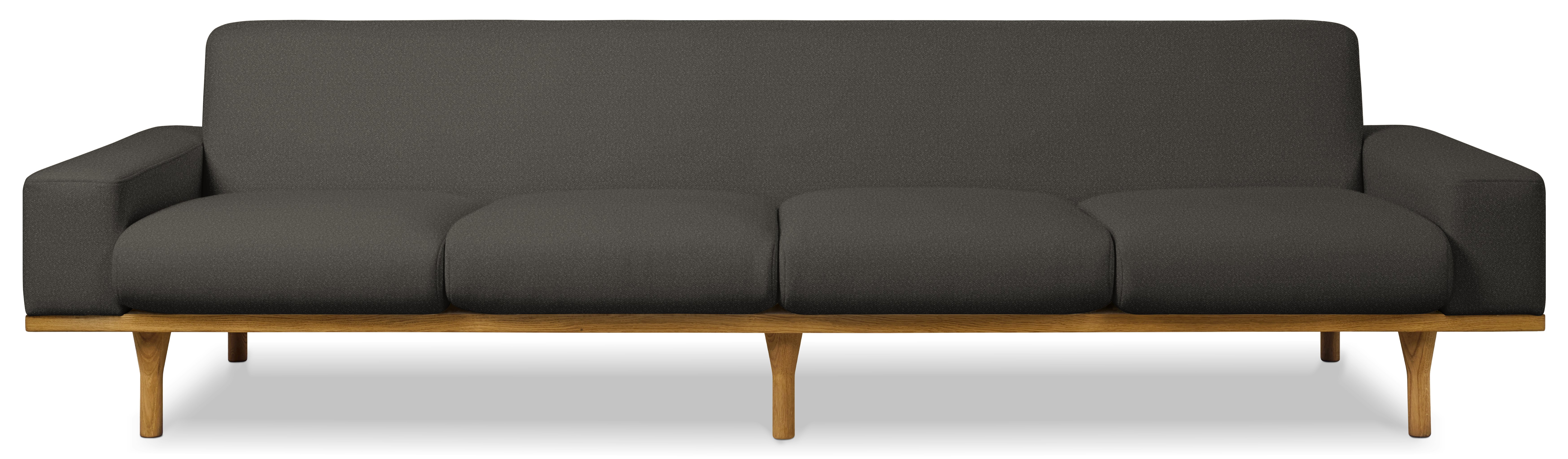 An SW 50 Model 50-4 Sofa in Spitfire Dove viewed from the front