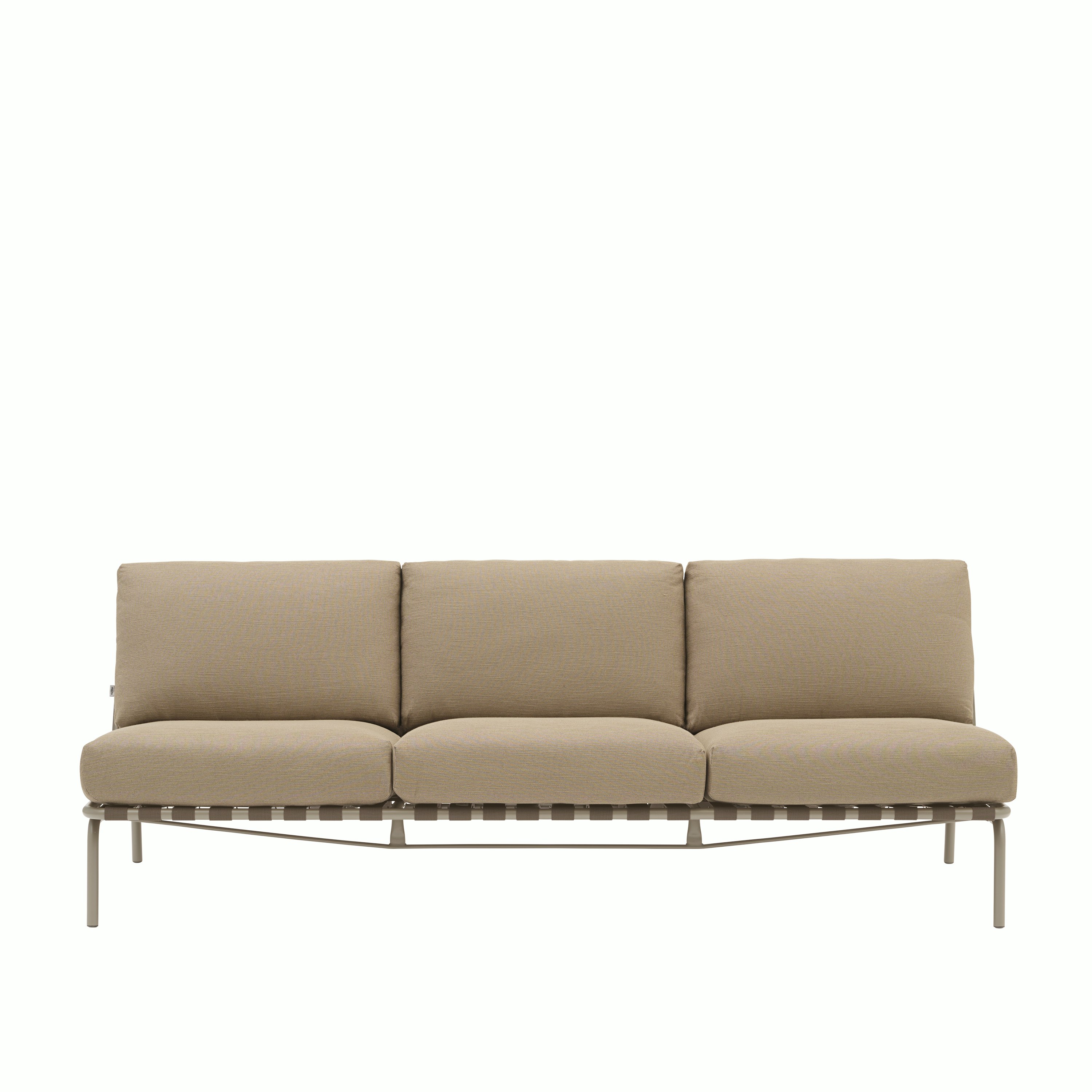 A Settle Sofa in Ribbed Weave 5, Taupe.