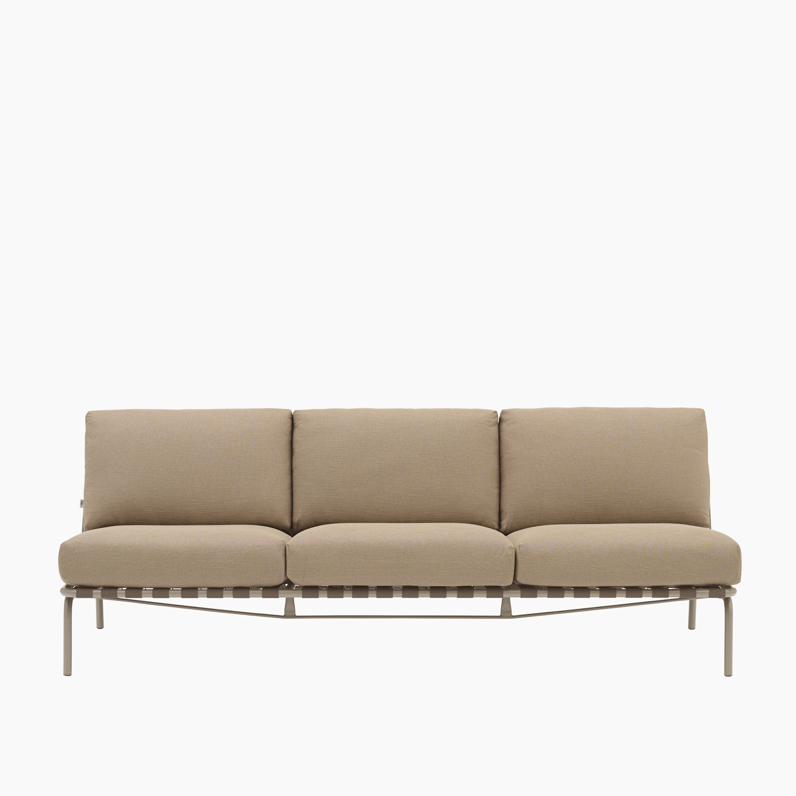 A Settle Sofa in Ribbed Weave 5, Taupe.