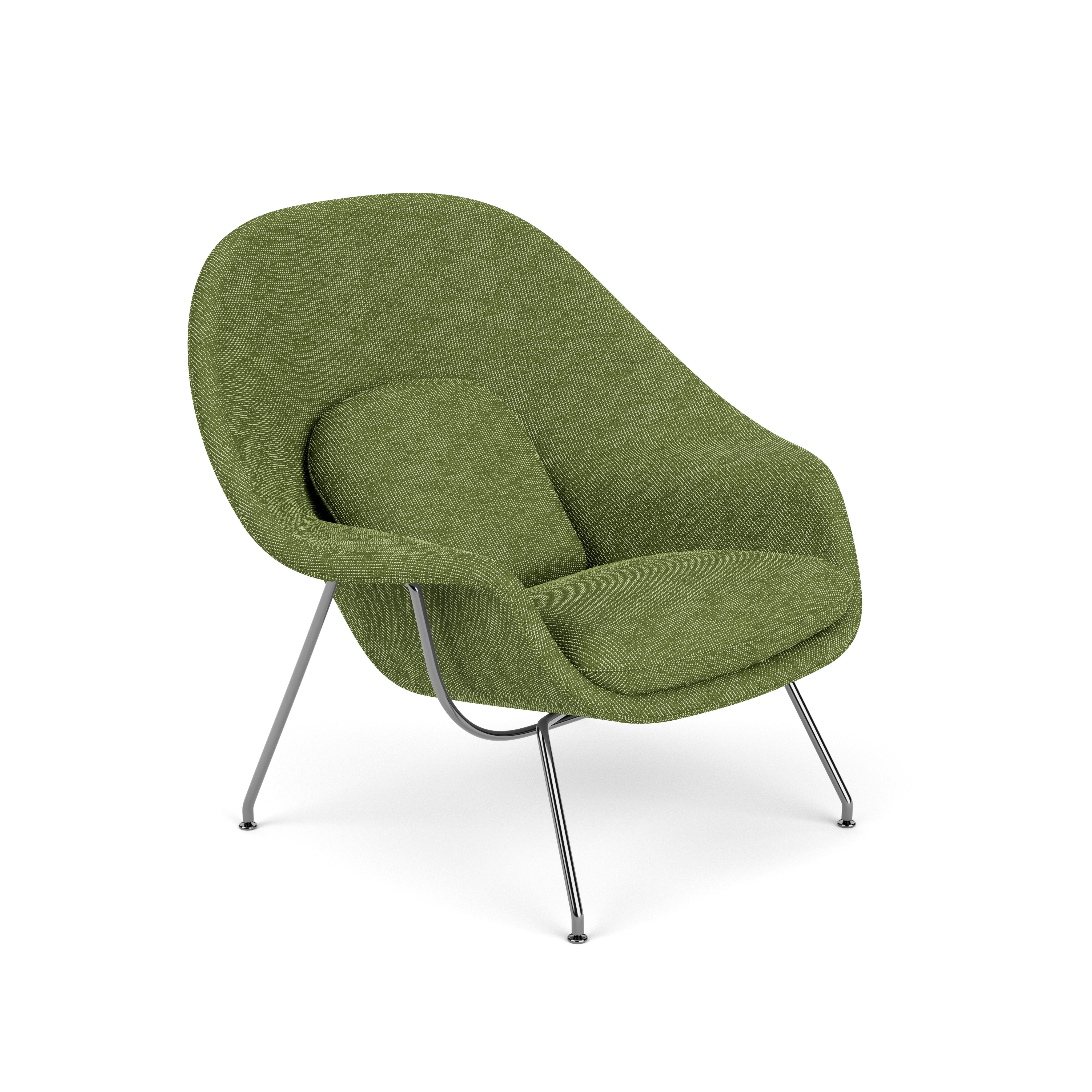 Womb Chair - Medium, Prestini, Green  White, Polished Chrome
