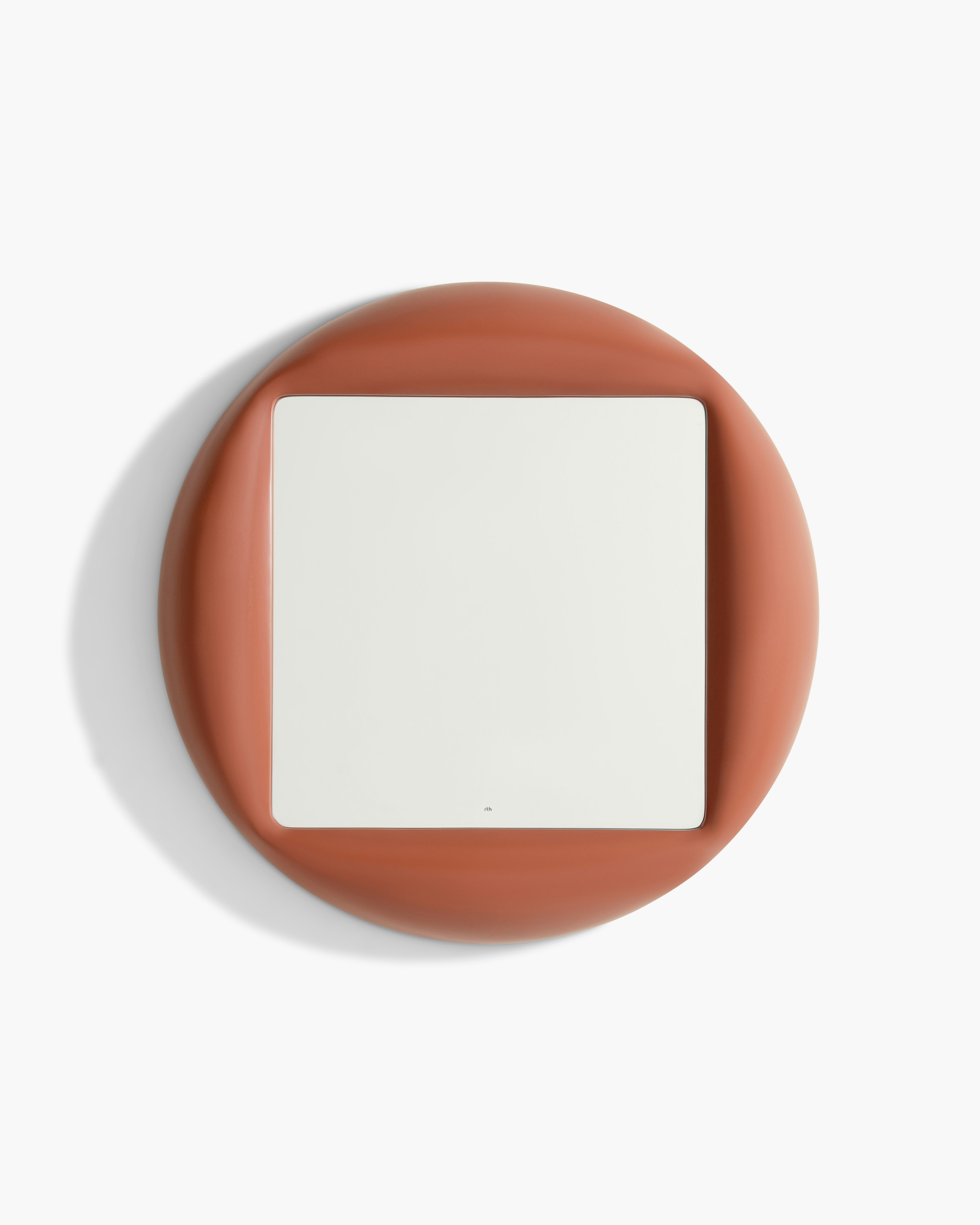 Puffer Mirror in Clay