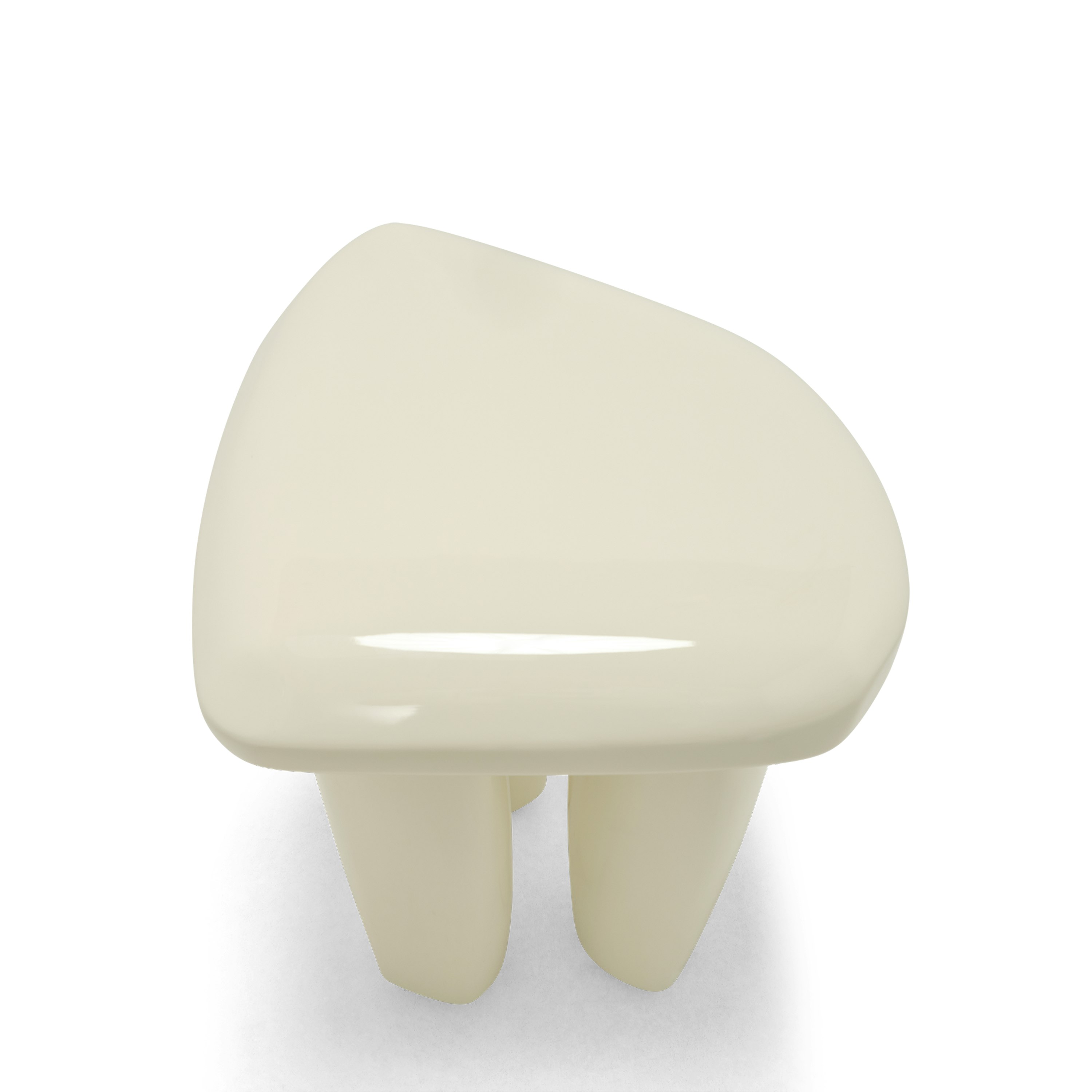 Isola Side Table - High Gloss Antique White