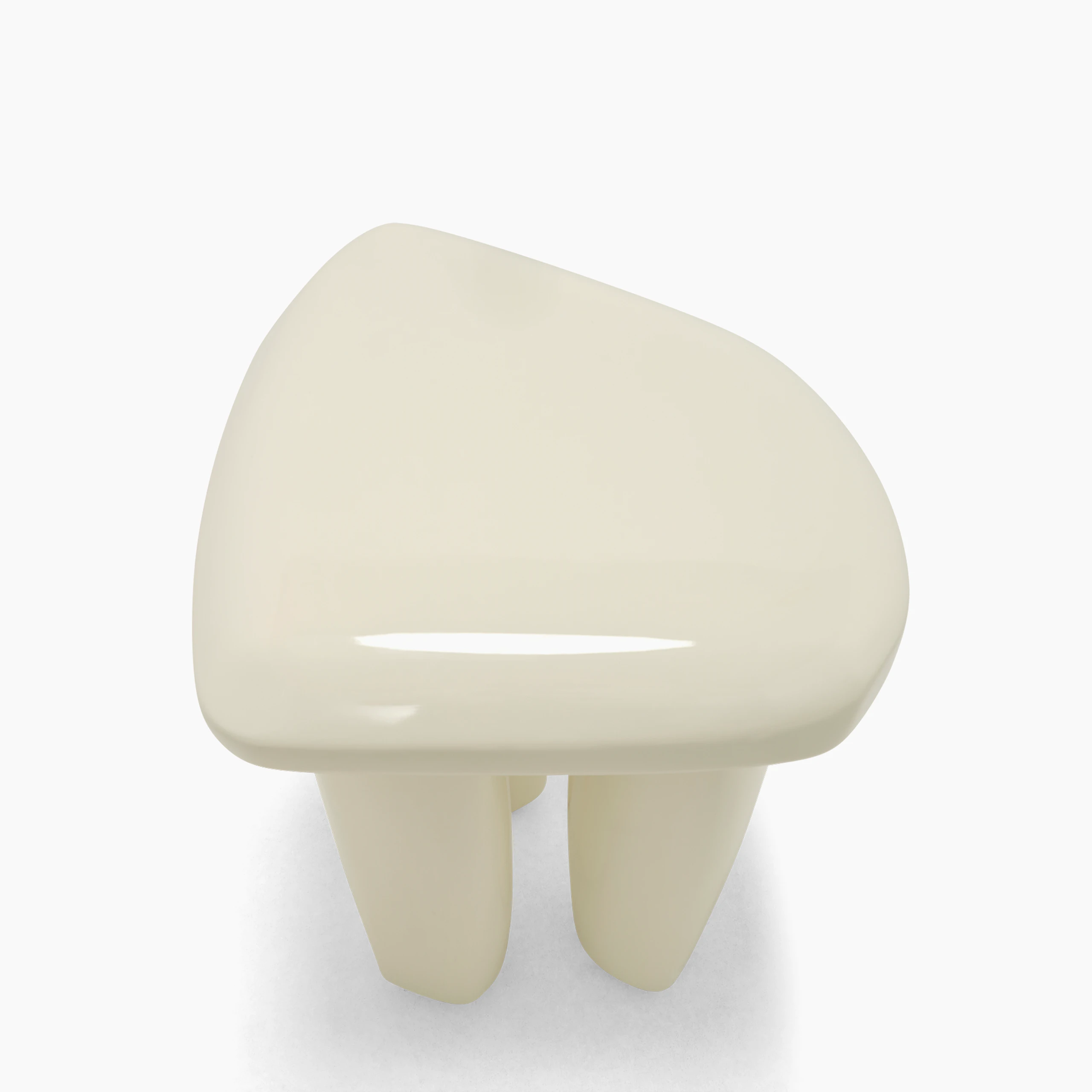 Isola Side Table - High Gloss Antique White