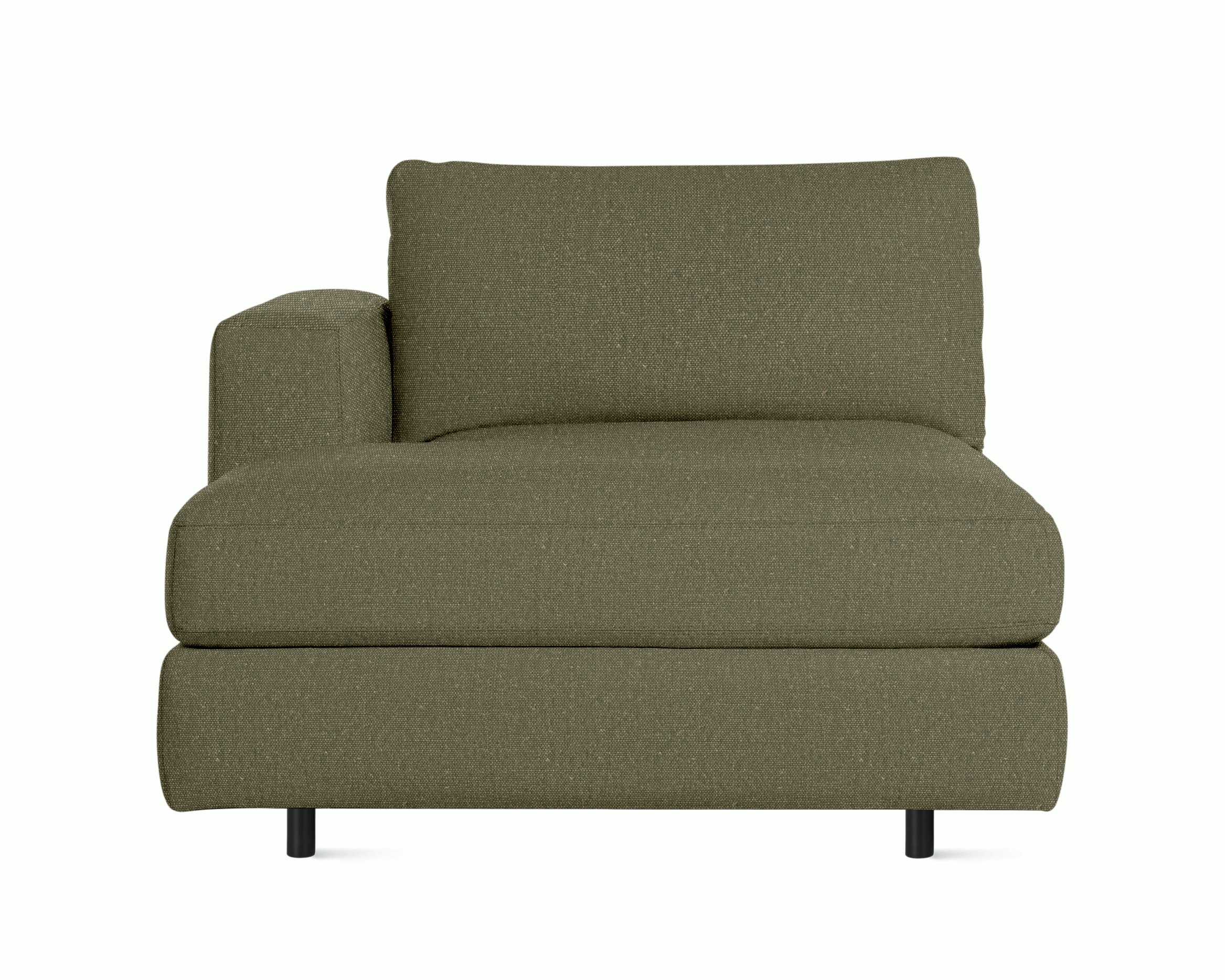 Reid Chaise - Left,  Album Linen,  Spruce with tubular leg