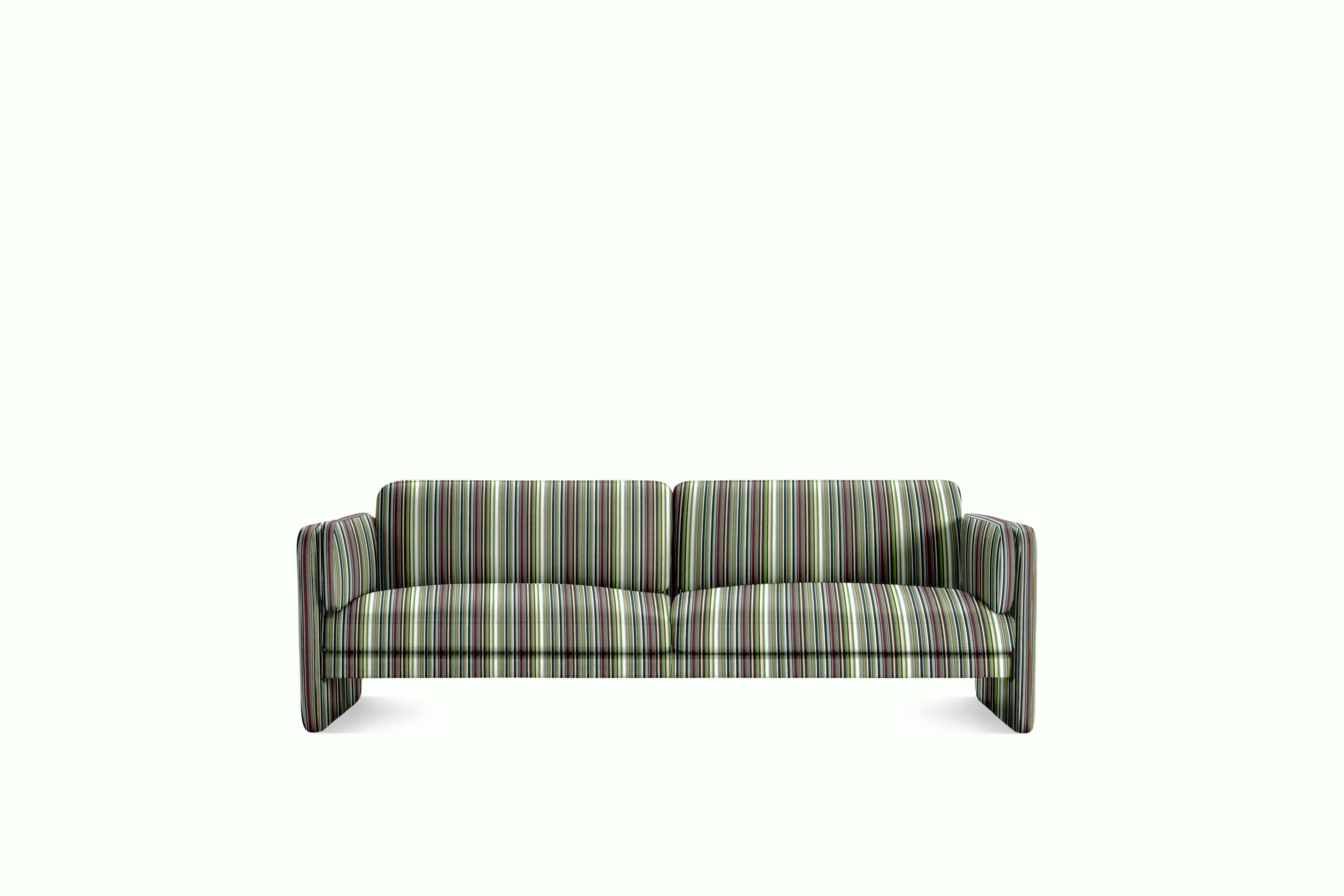 Pastille Sofa - 92,   Fabric,   Maharam Stripes Modulating