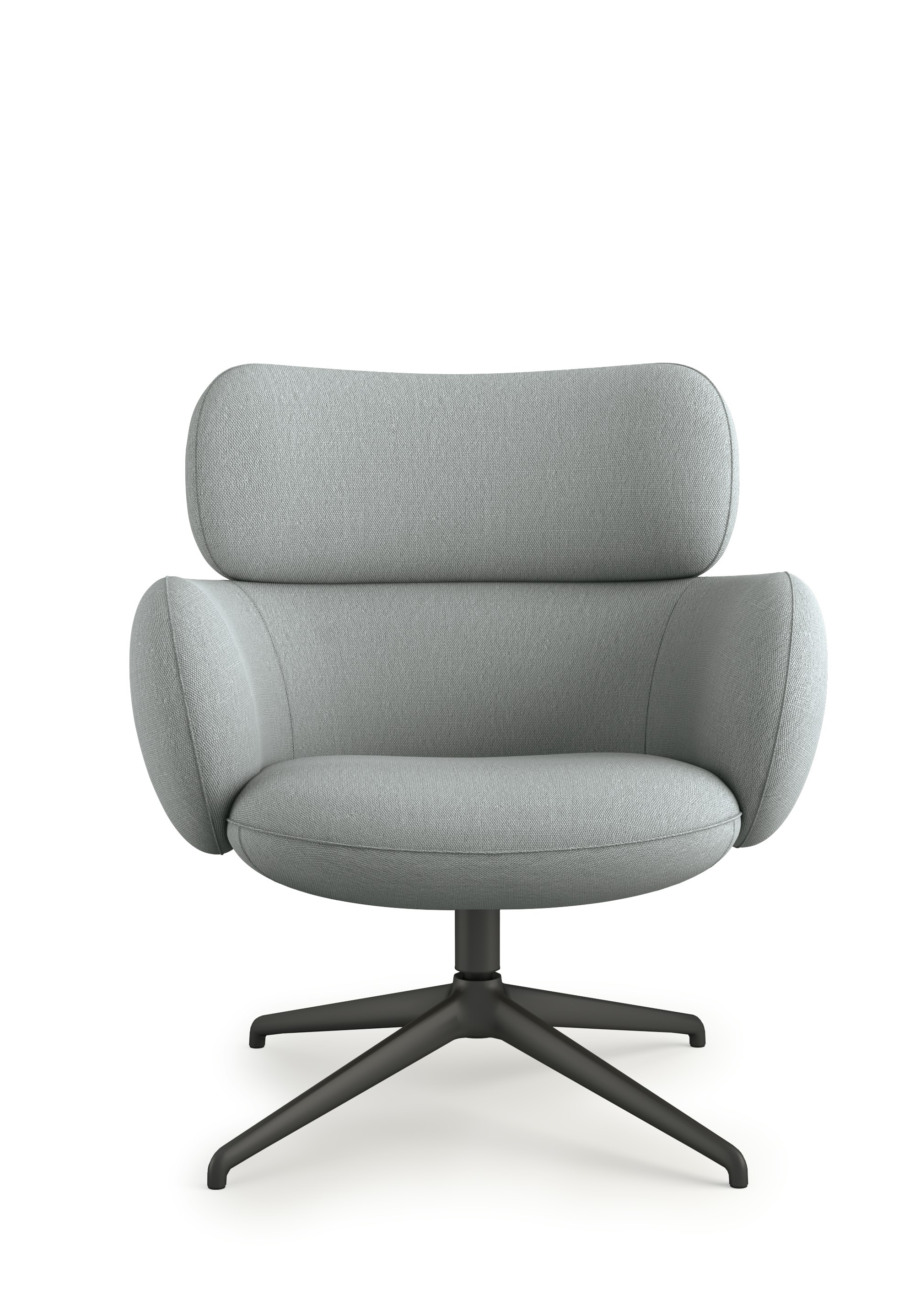 Blis Swivel Chair  - Black, Album Linen, Powder