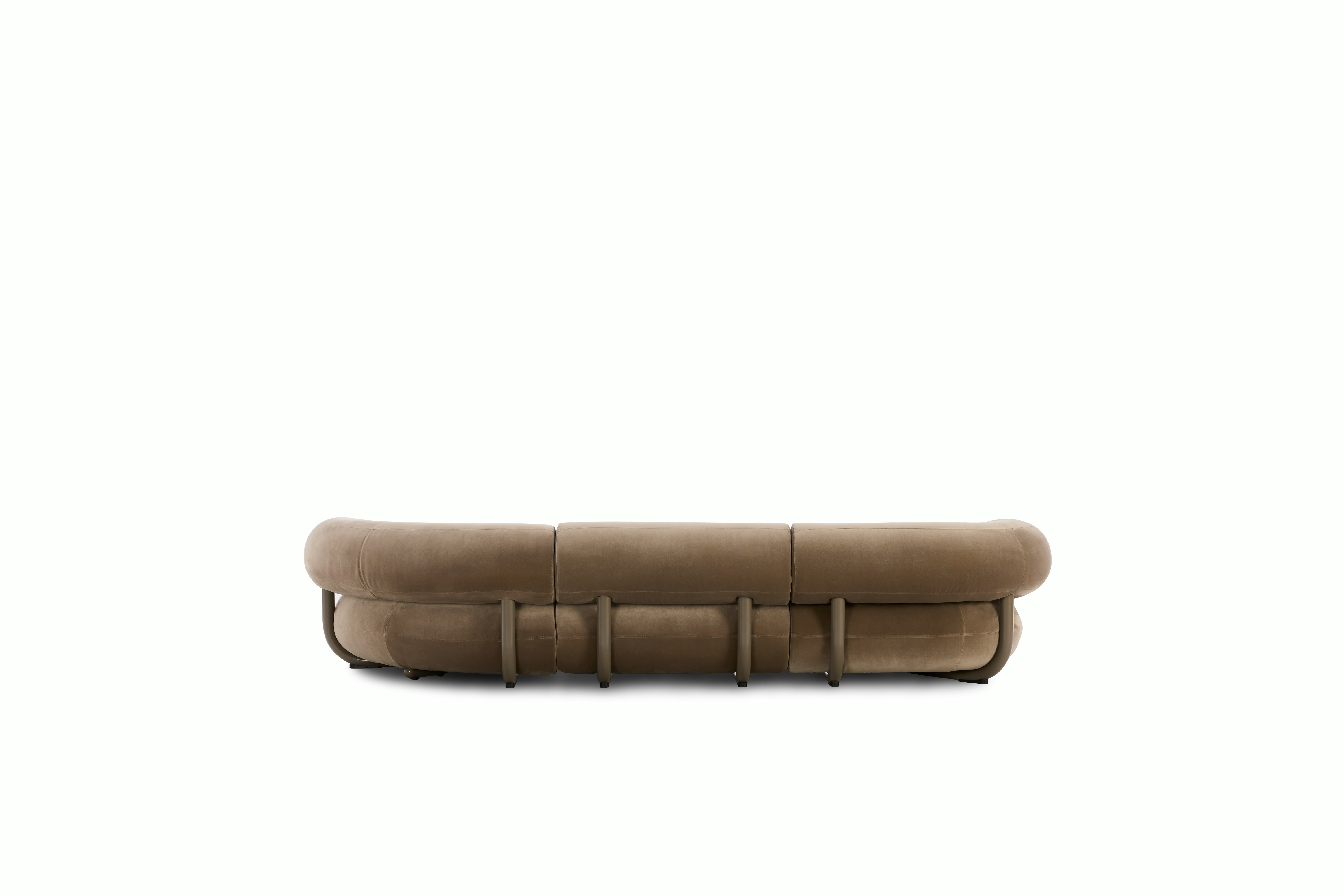 Fat Sofa - 133 in,  royal-velvet - almond
