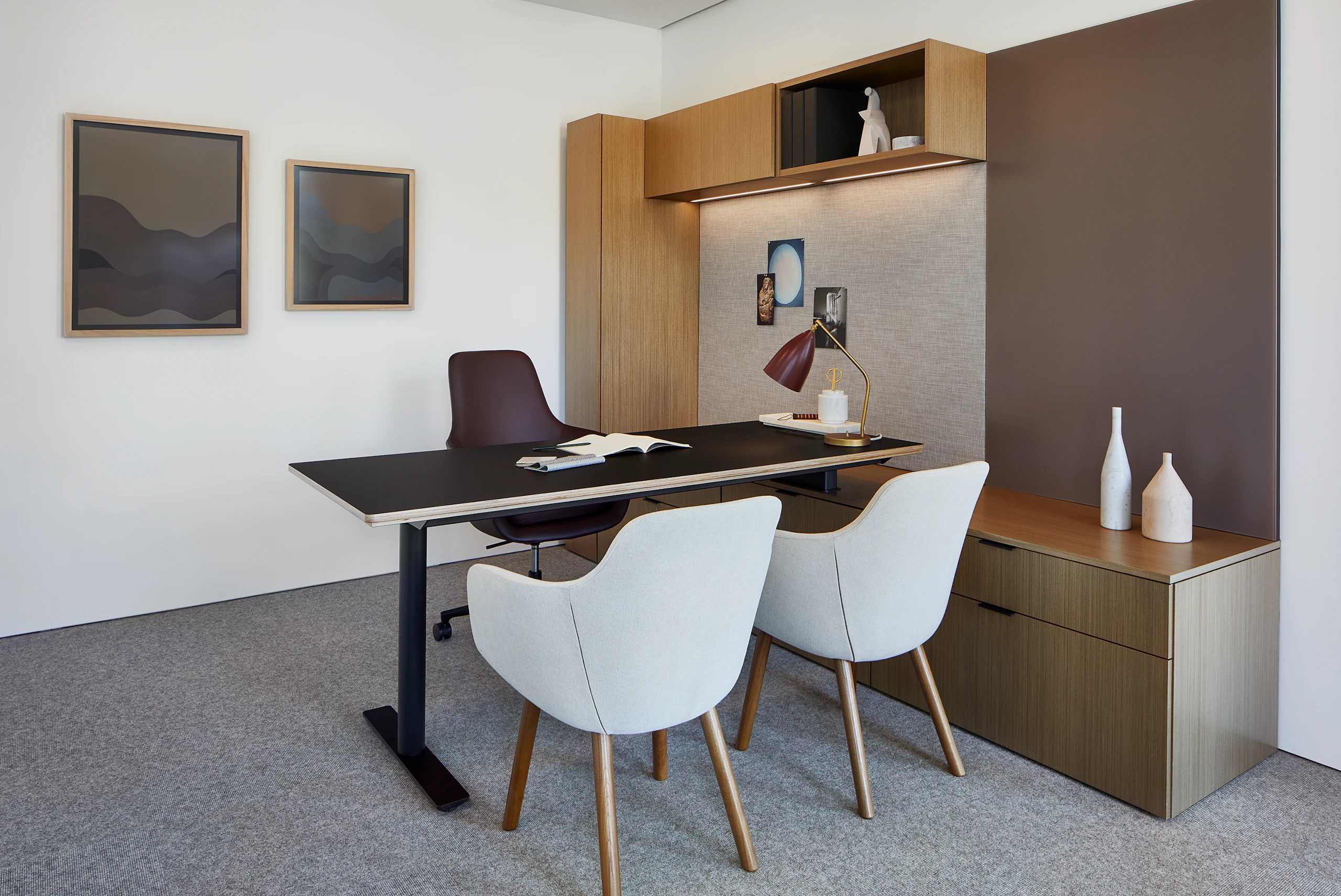 Geiger Showroom at Fulton Market in Chicago, Geiger One Private Office.