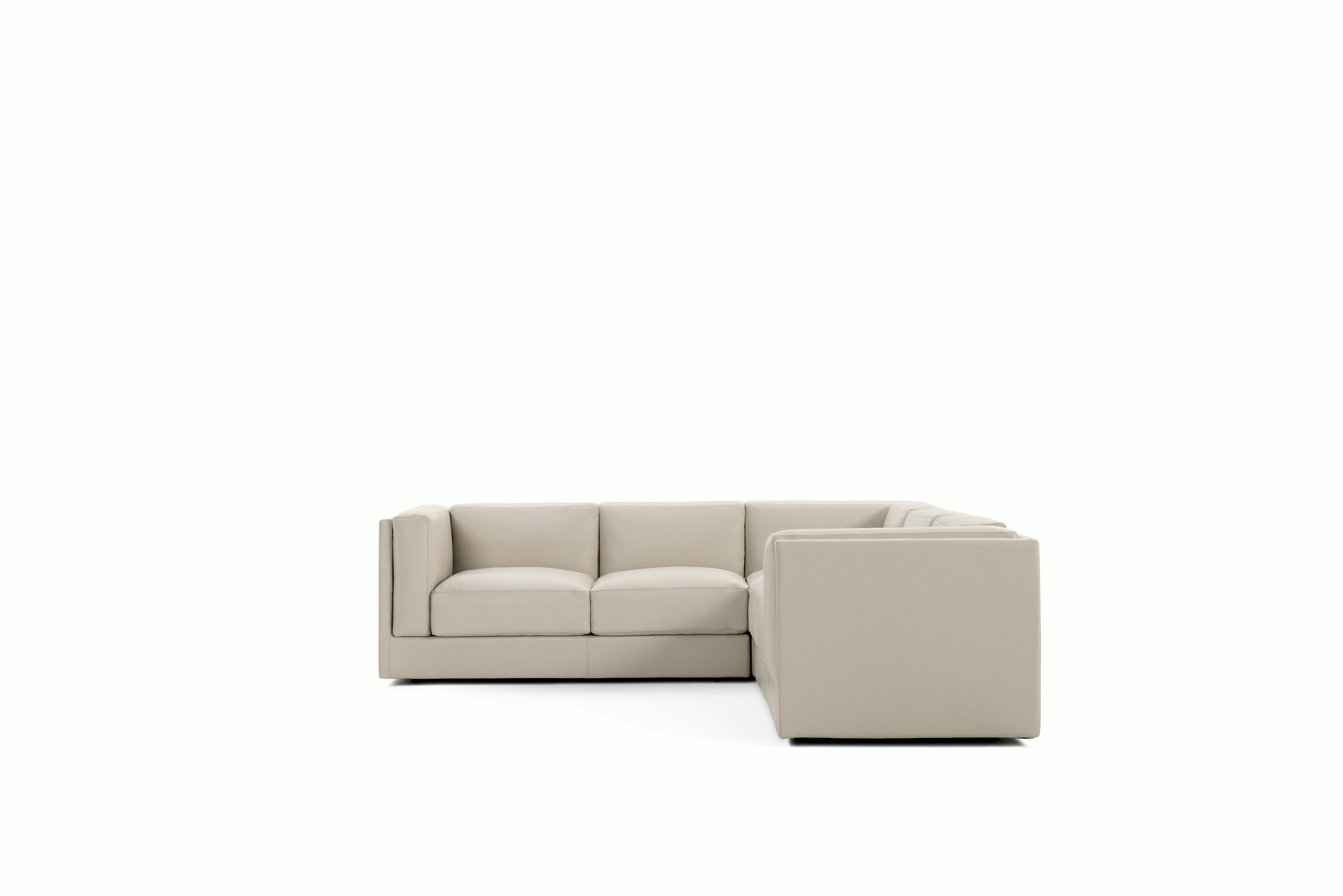 Symme Corner Sectional - Leather Frame