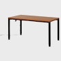 Spout S2S Table - 30" x 60"",  Veneer Walnut,  Ultra Black,  With Cable Tray,  With Storage Drawer,  Standard Height"