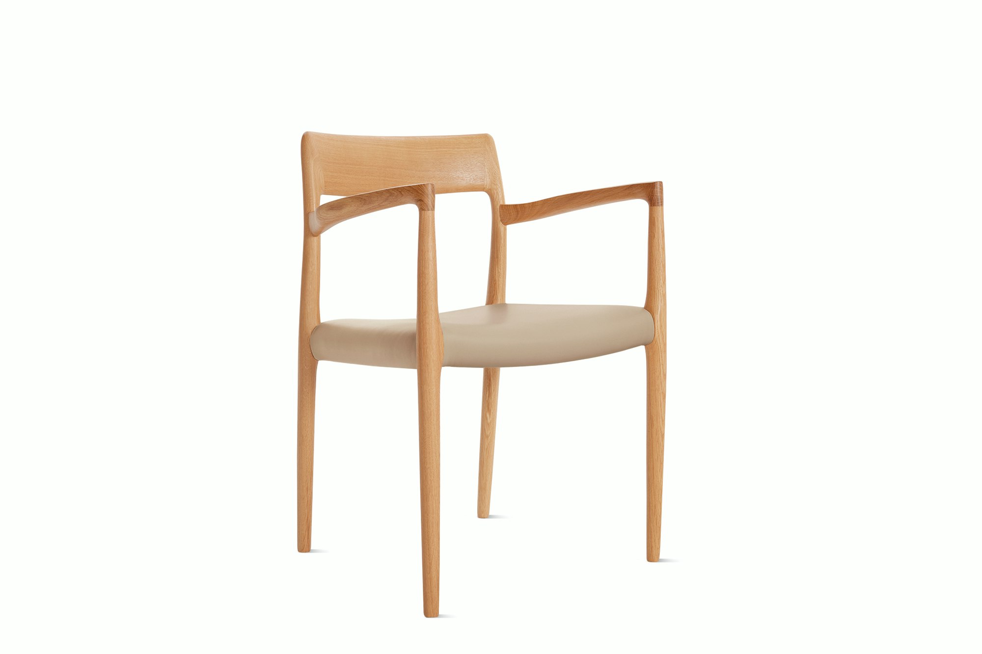 Moller Model 57 Armchair - Armchair,  Oak,  Leather,  Dune