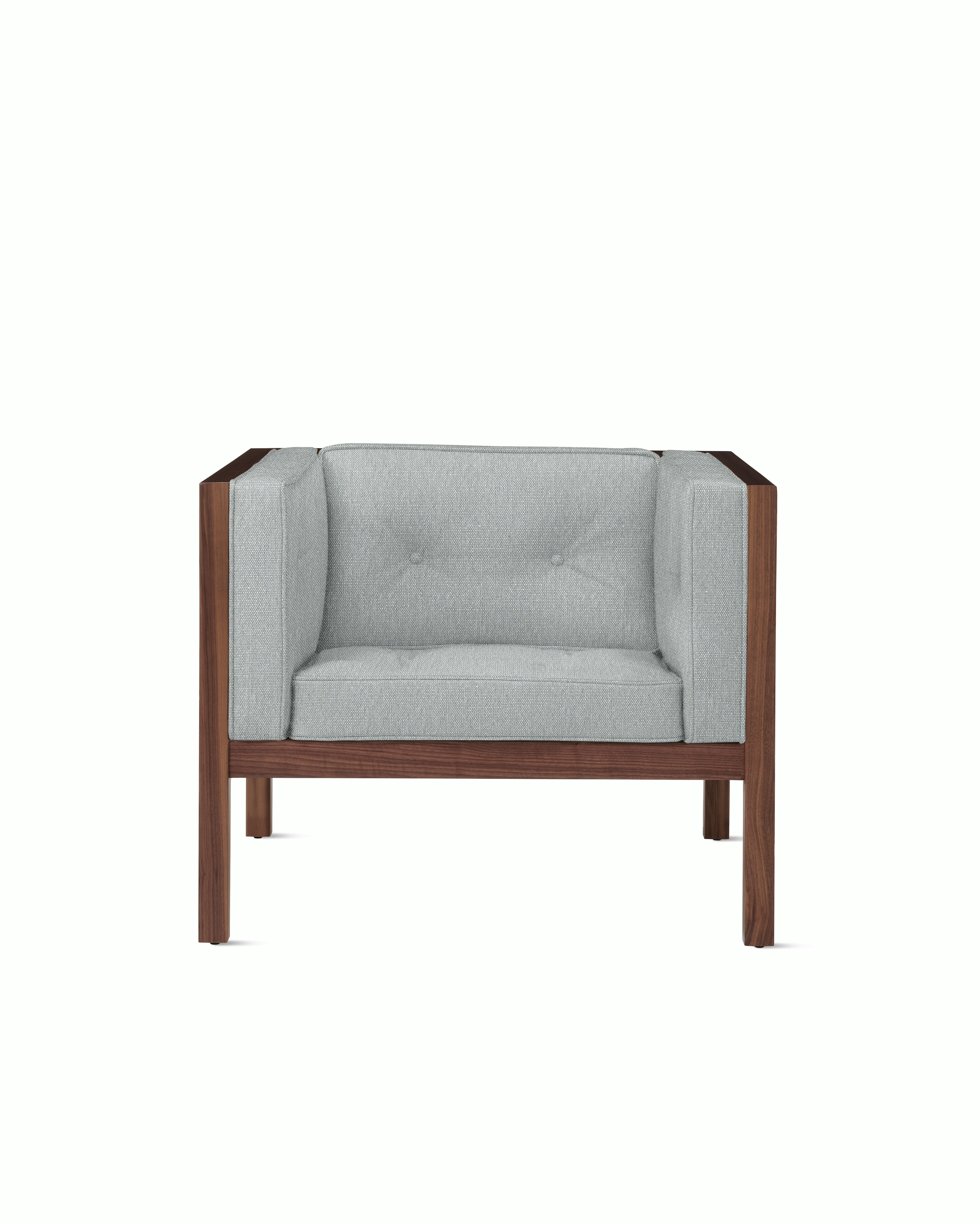 Cube Armchair - Album, Powder, Walnut