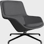 Striad Lounge Chair - Mid Back,  Beck,  Molecule,  Black,  4-Star Swivel,  Black
