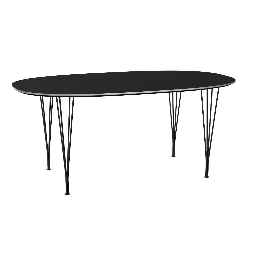 Superellipse Dining Table - Black Fenix Laminate, Black