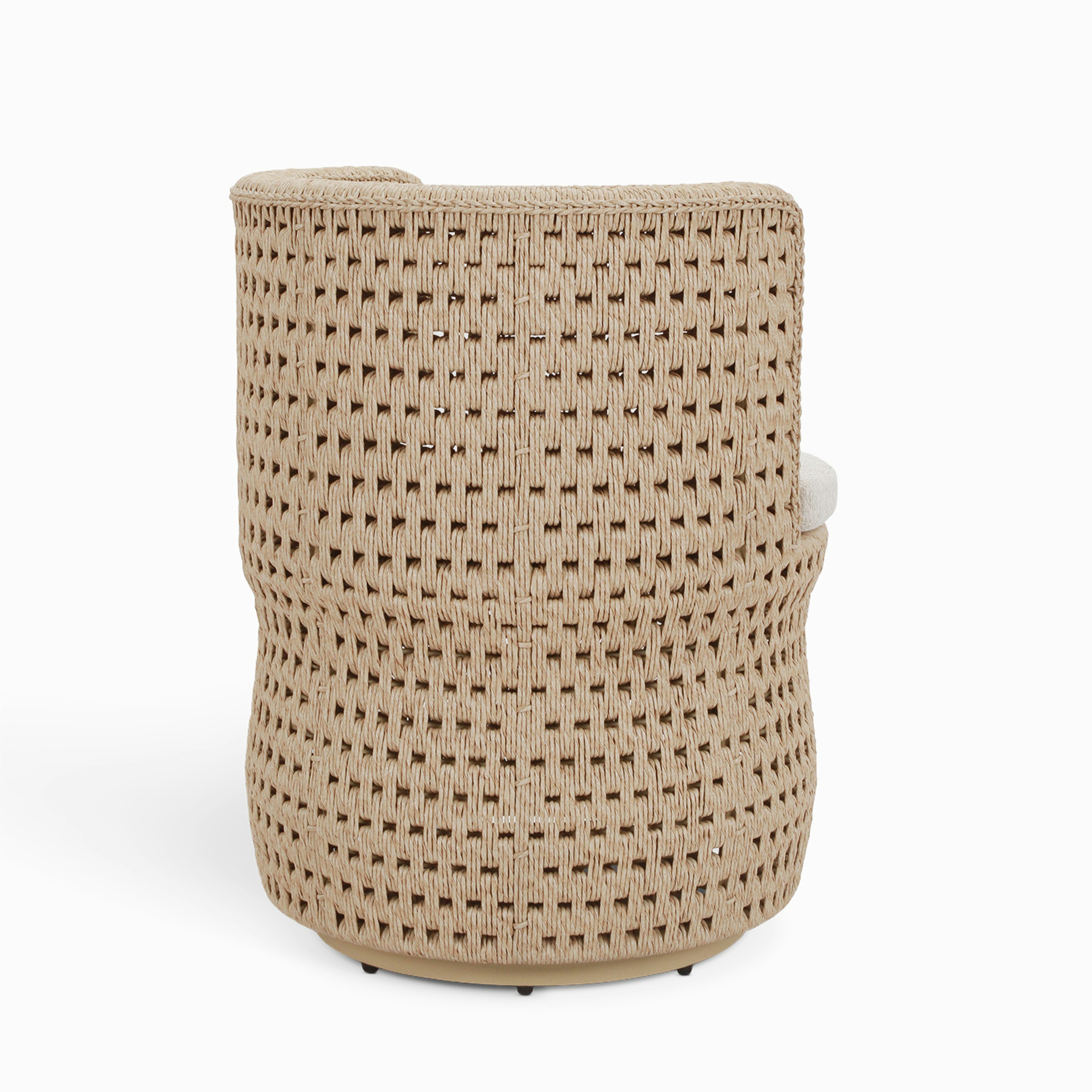 Woven Outdoor Lounge Chair - All Weather Twisted Resin Cord
