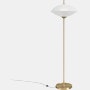 Clam Floor Lamp in Opal and Brass