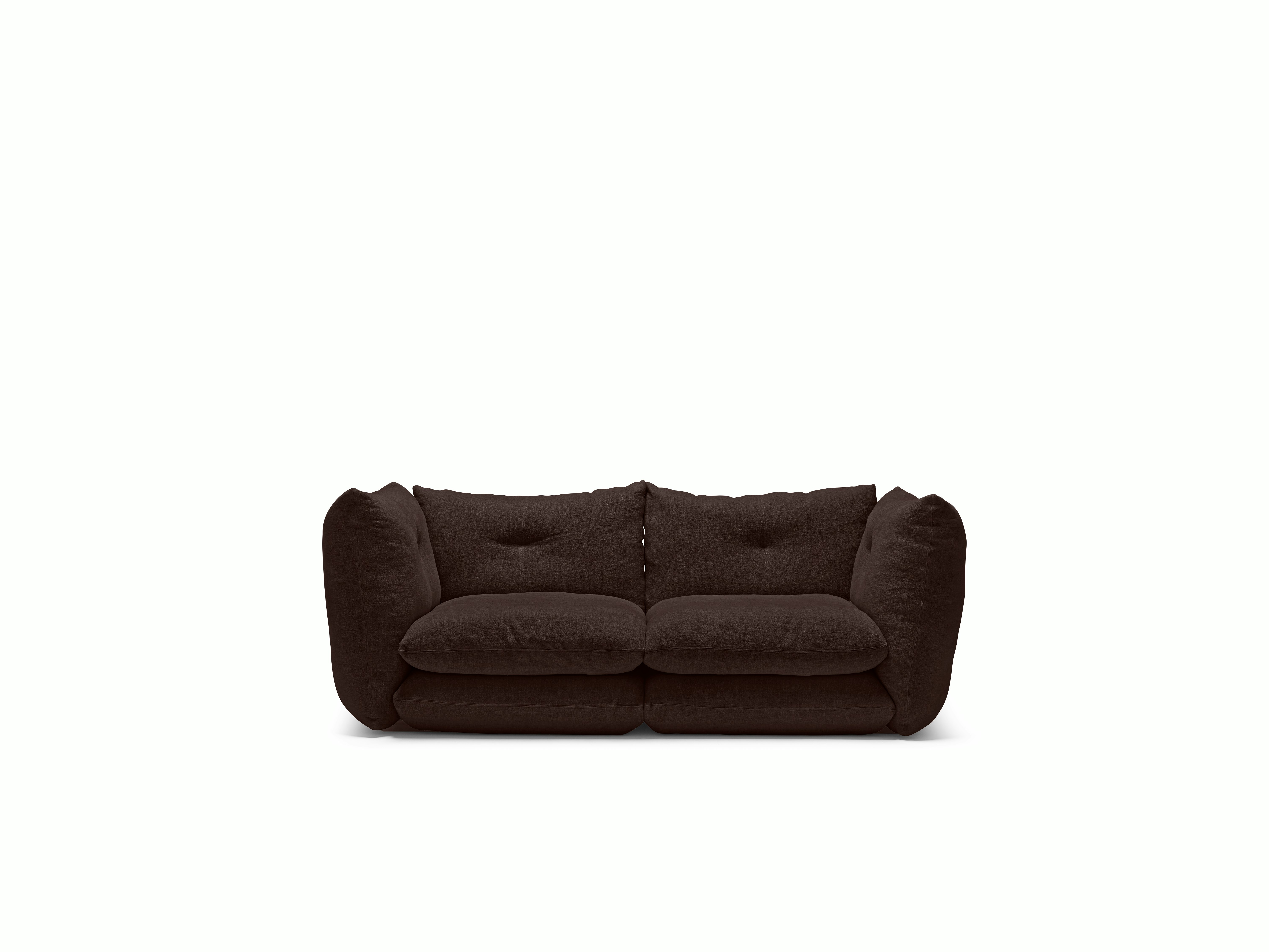 Pillo Sofa -  Two Seater,  Standard or Deep,  Haven,  Cocoa