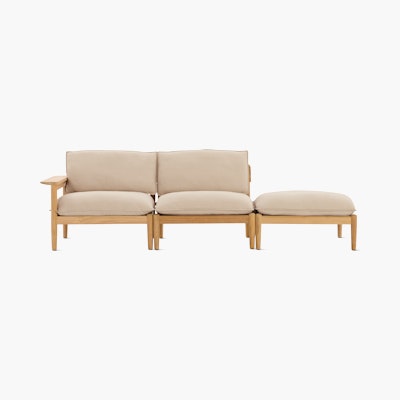 Terassi One Arm Sofa - Left Arm,  Heritage,  Papyrus, FSC Certified Terassi One Arm Sofa - Left Arm,  Heritage,  Papyrus, FSC Certified