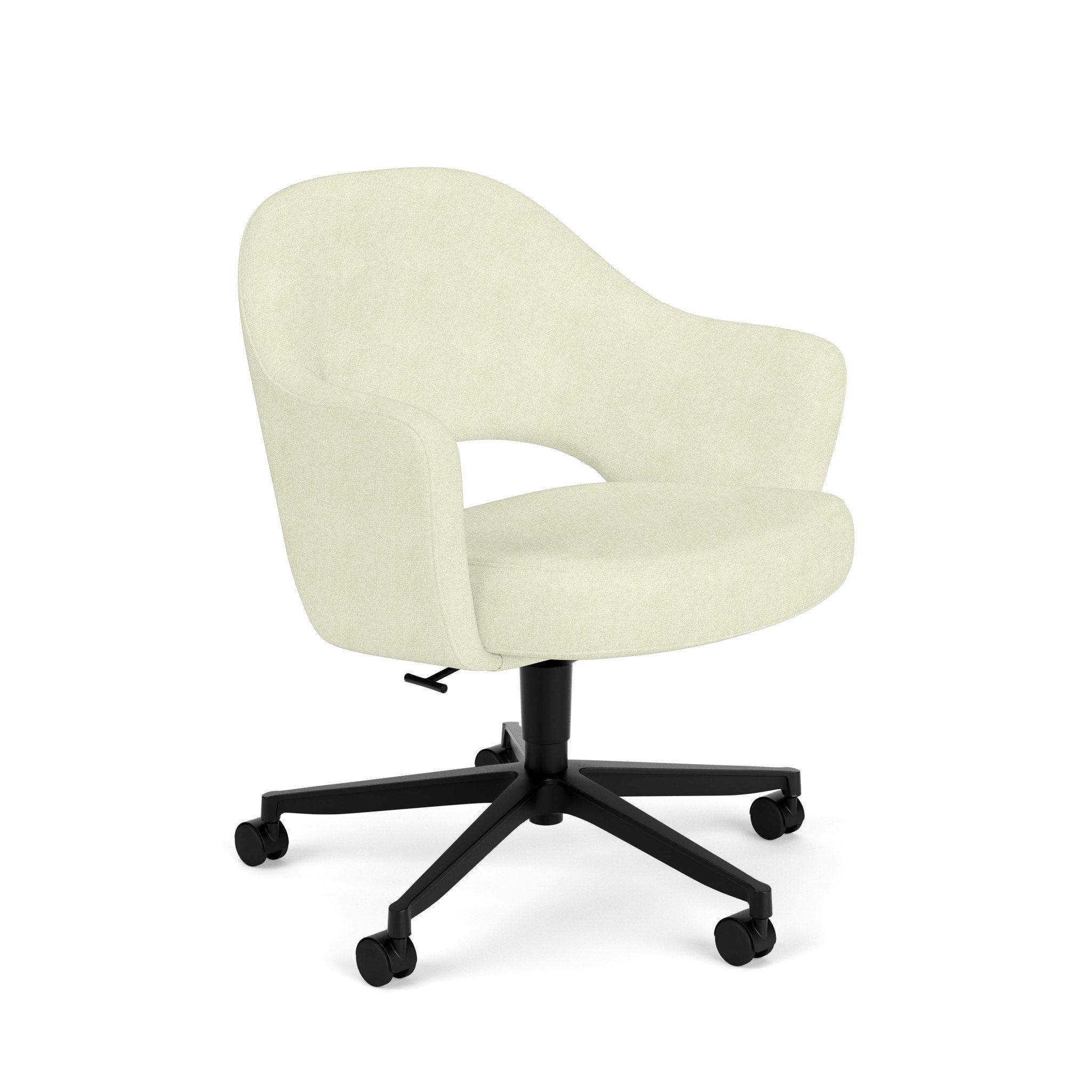 Saarinen Executive Office Armchair - 5 Star,  Aegean,  Egret,  Black Base,  SC