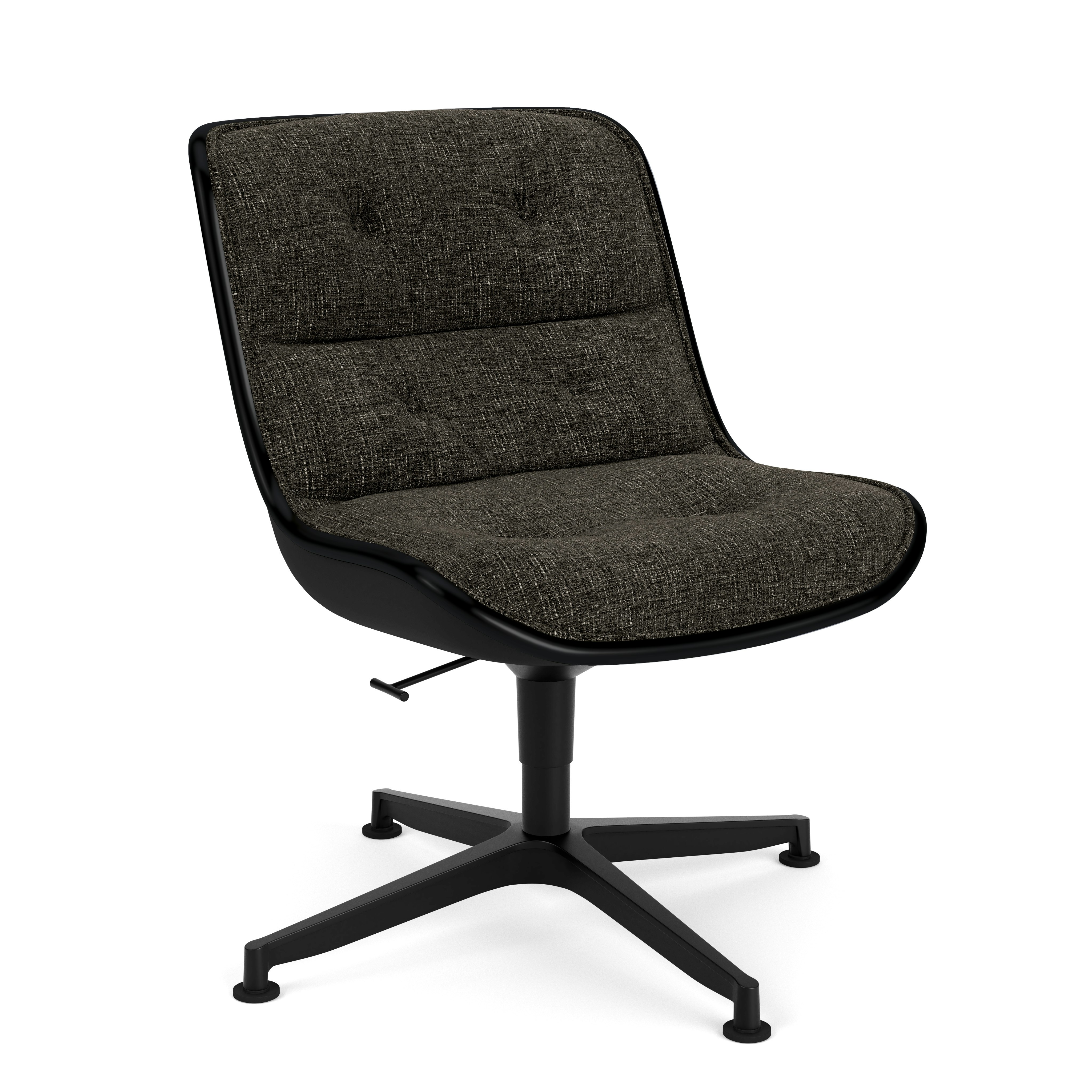 Pollock Executive Side Chair - 4 Star, Black, Diva,Coal