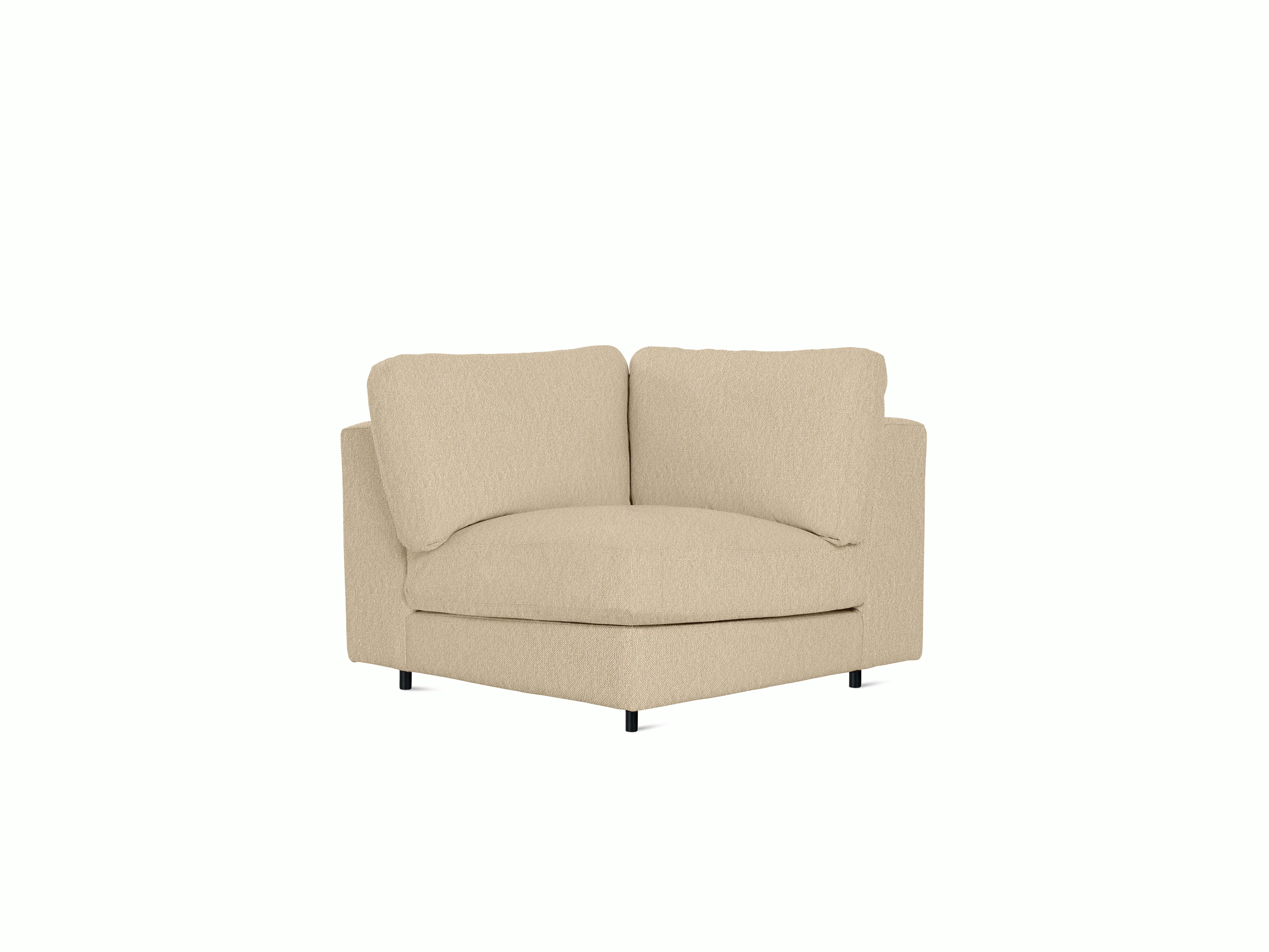 Reid Corner Unit - Album Linen,  Straw with tubular leg