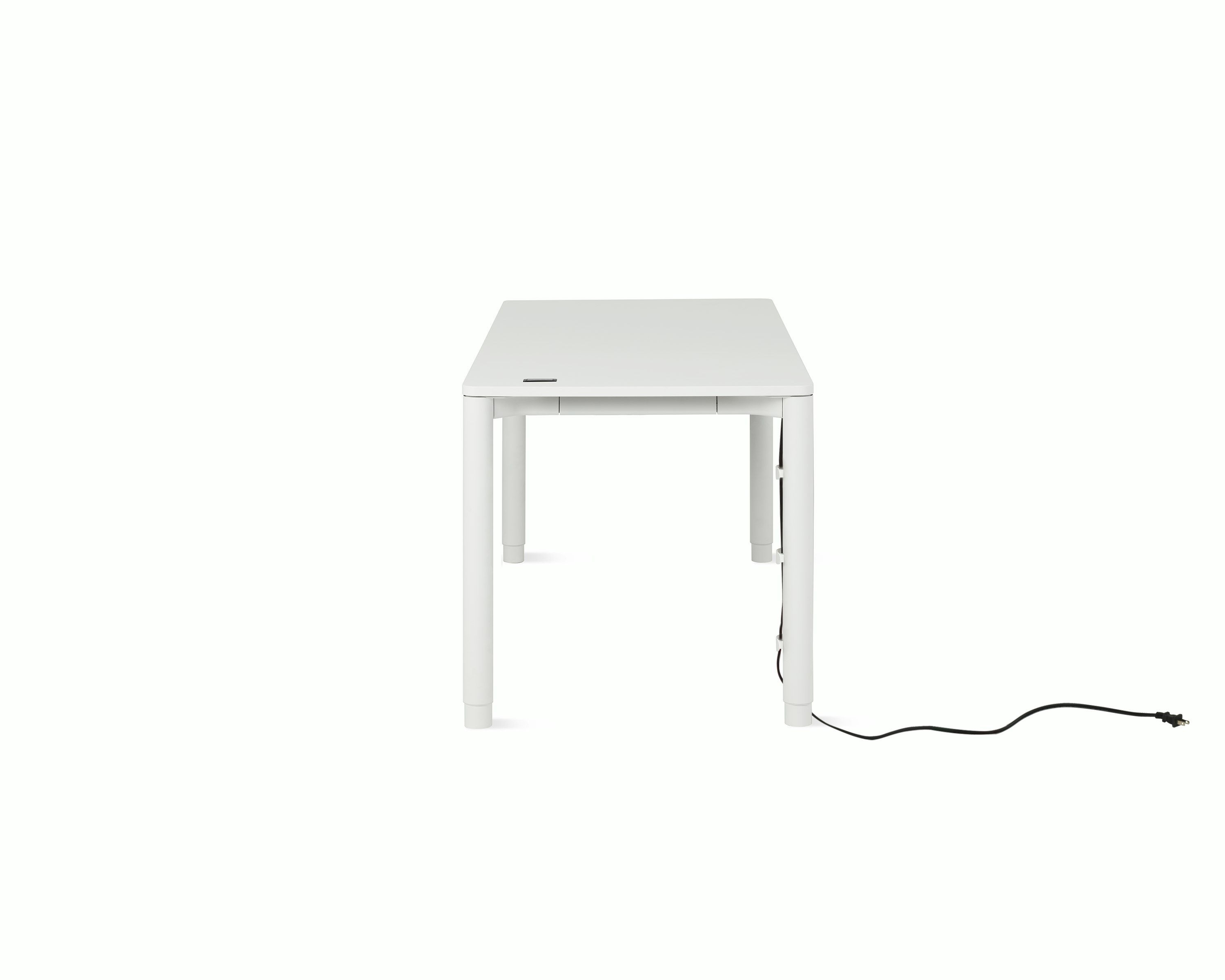 Spout S2S Table - 30" x 60"",  Laminate Studio White,  Studio White,  Without Cable Tray,  With Storage Drawer,  Standard Height"