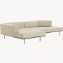 Matic Sectional - M18 Config - One-Arm Sectional,  Right,  Quilted,  Volo Leather,  Parchment,  Charcoal