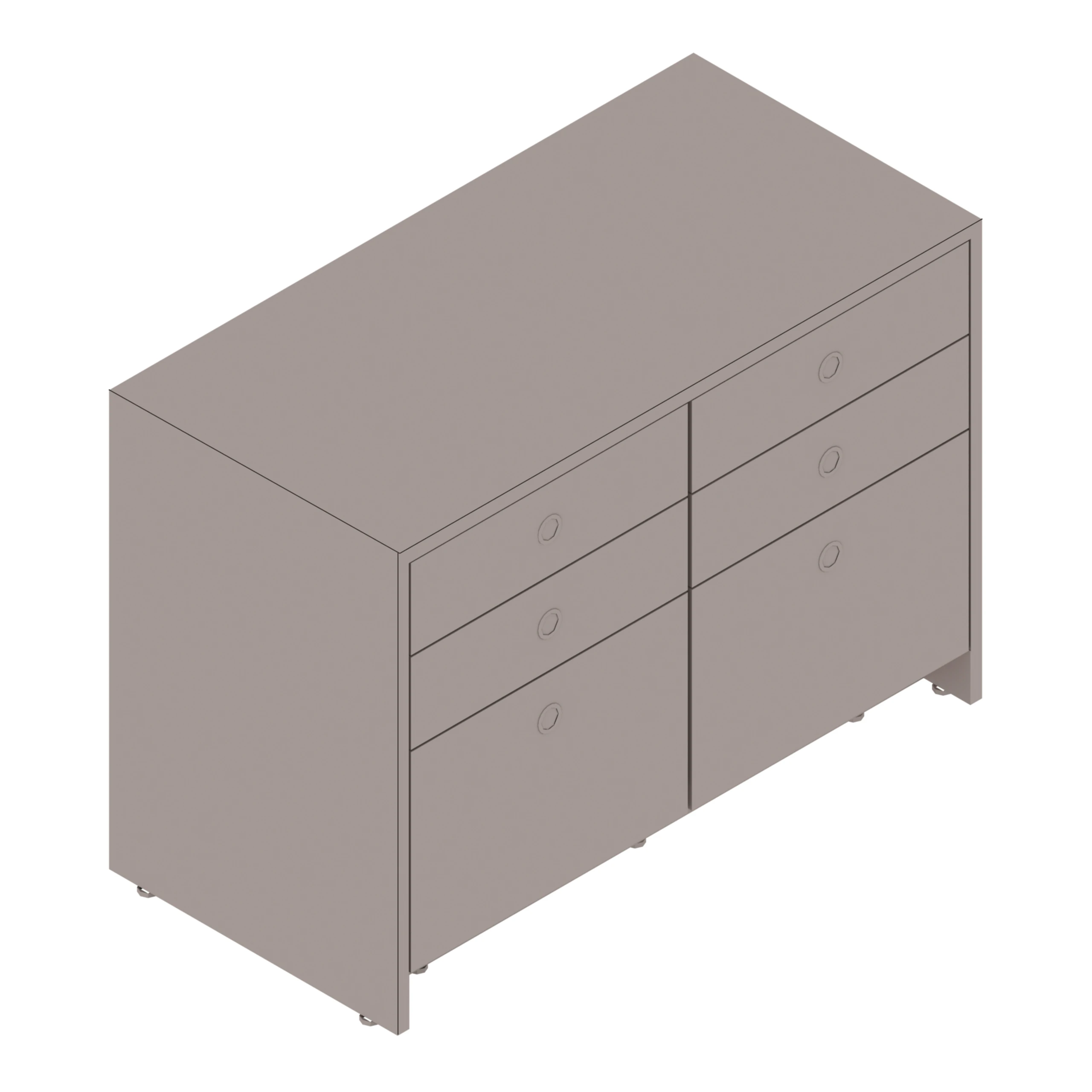 A generic rendering - Sled Base Credenza | 2 Units Wide