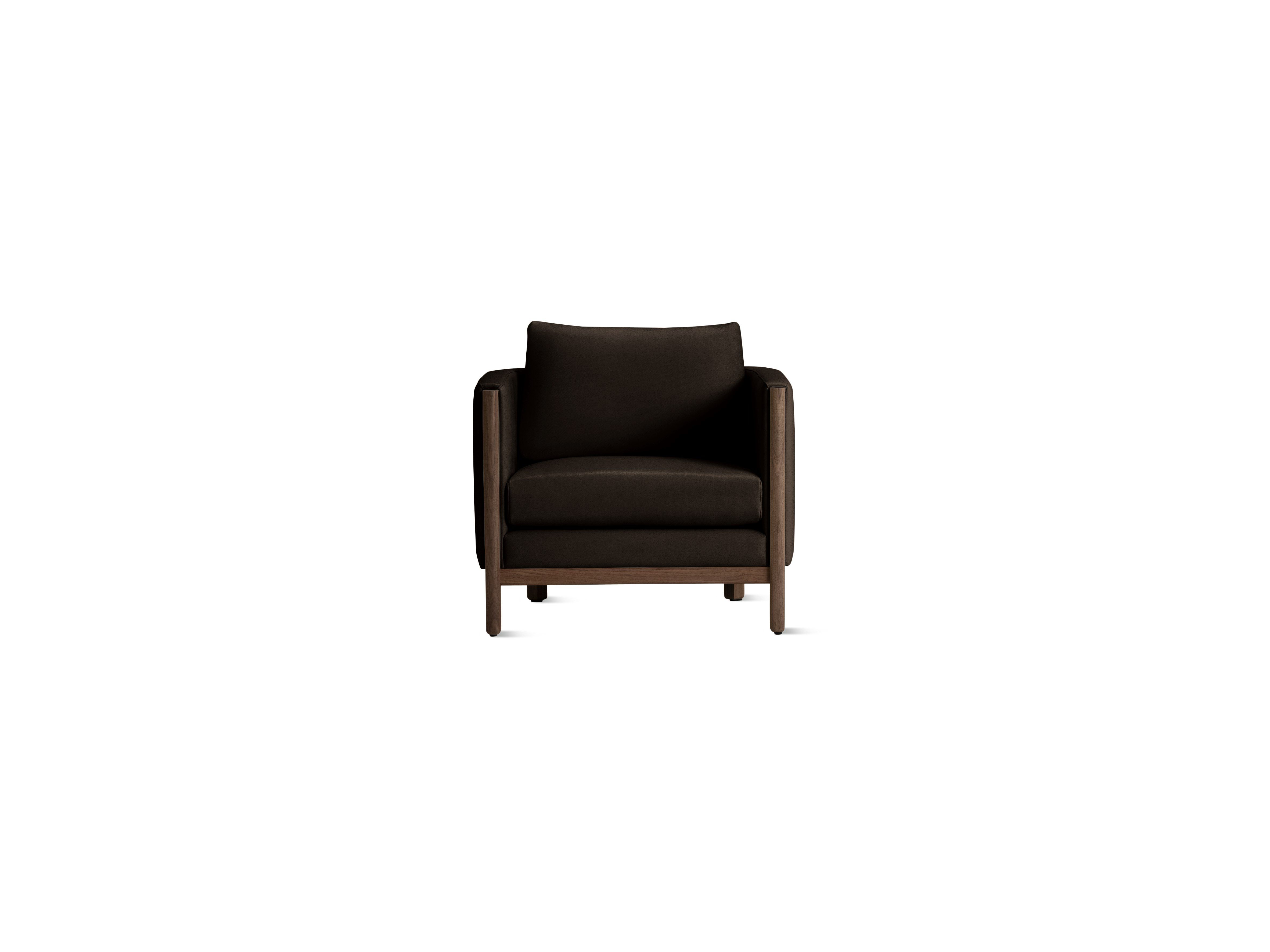 Emmy Armchair, Crypton Sintra Velvet, Mink, Walnut