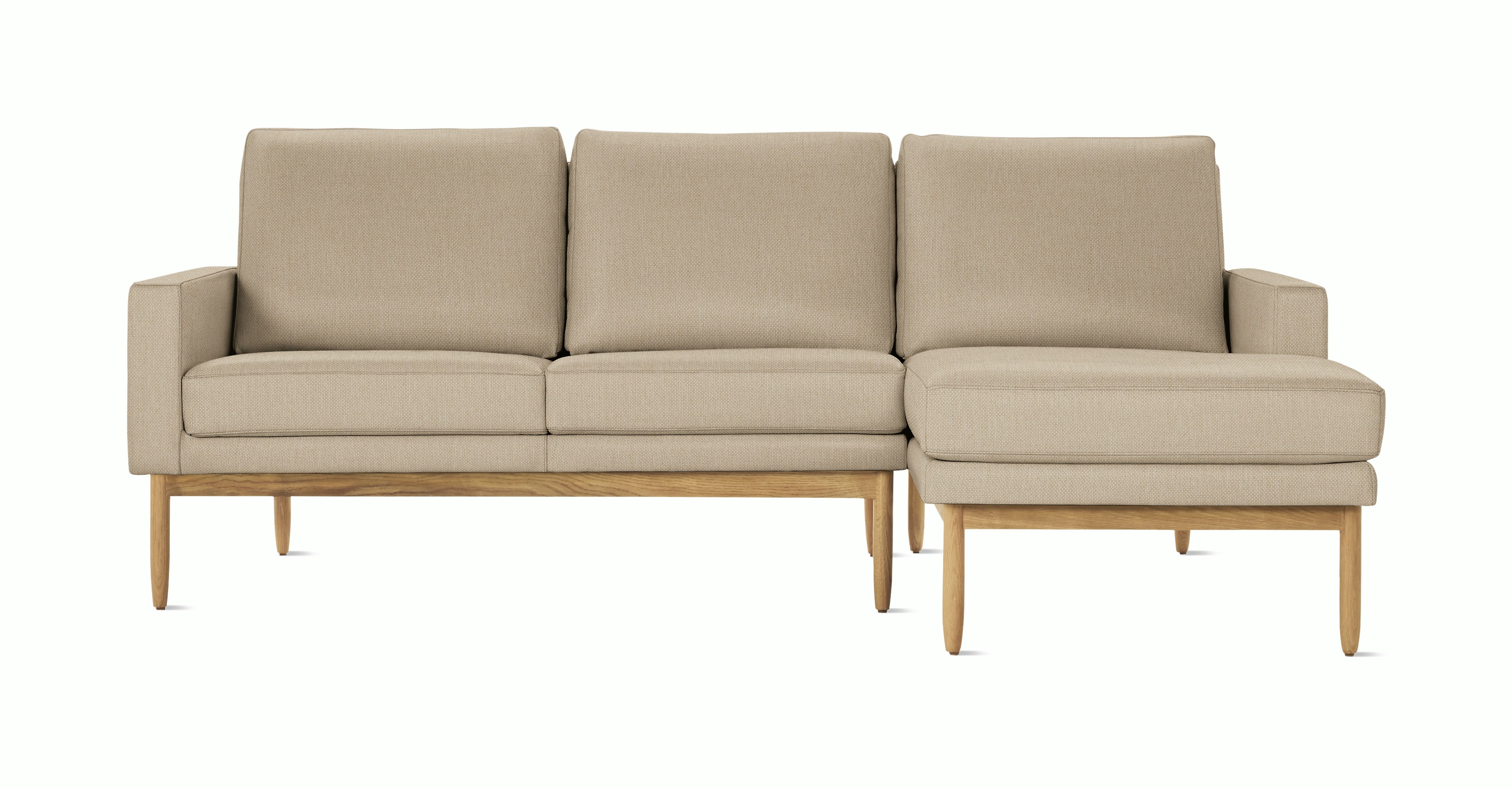 A Raleigh Sectional Sofa in Viewed from the front.