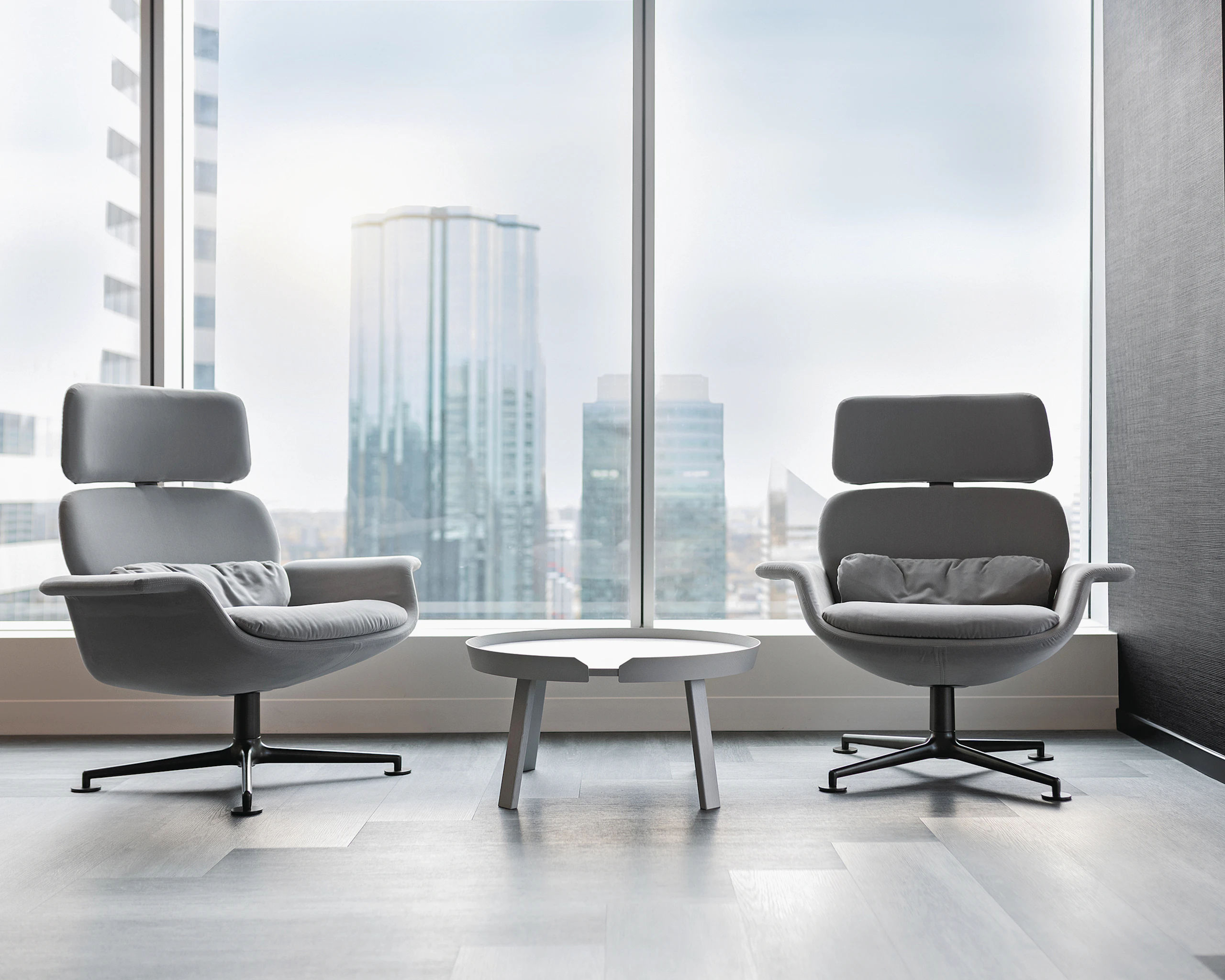 knoll works 2021 avison young more than a workplace muuto around coffee table knollstudio KN02 piero lissoni swivel lounge chair