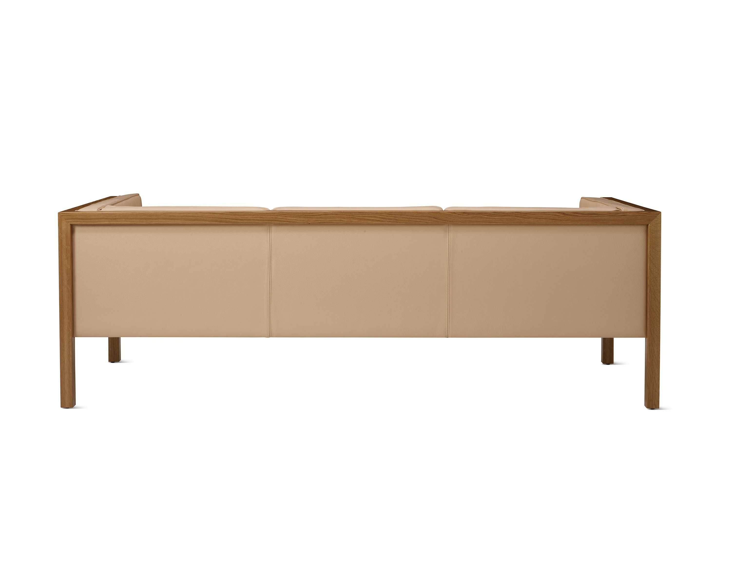 Nelson Cube Sofa in oak and leather