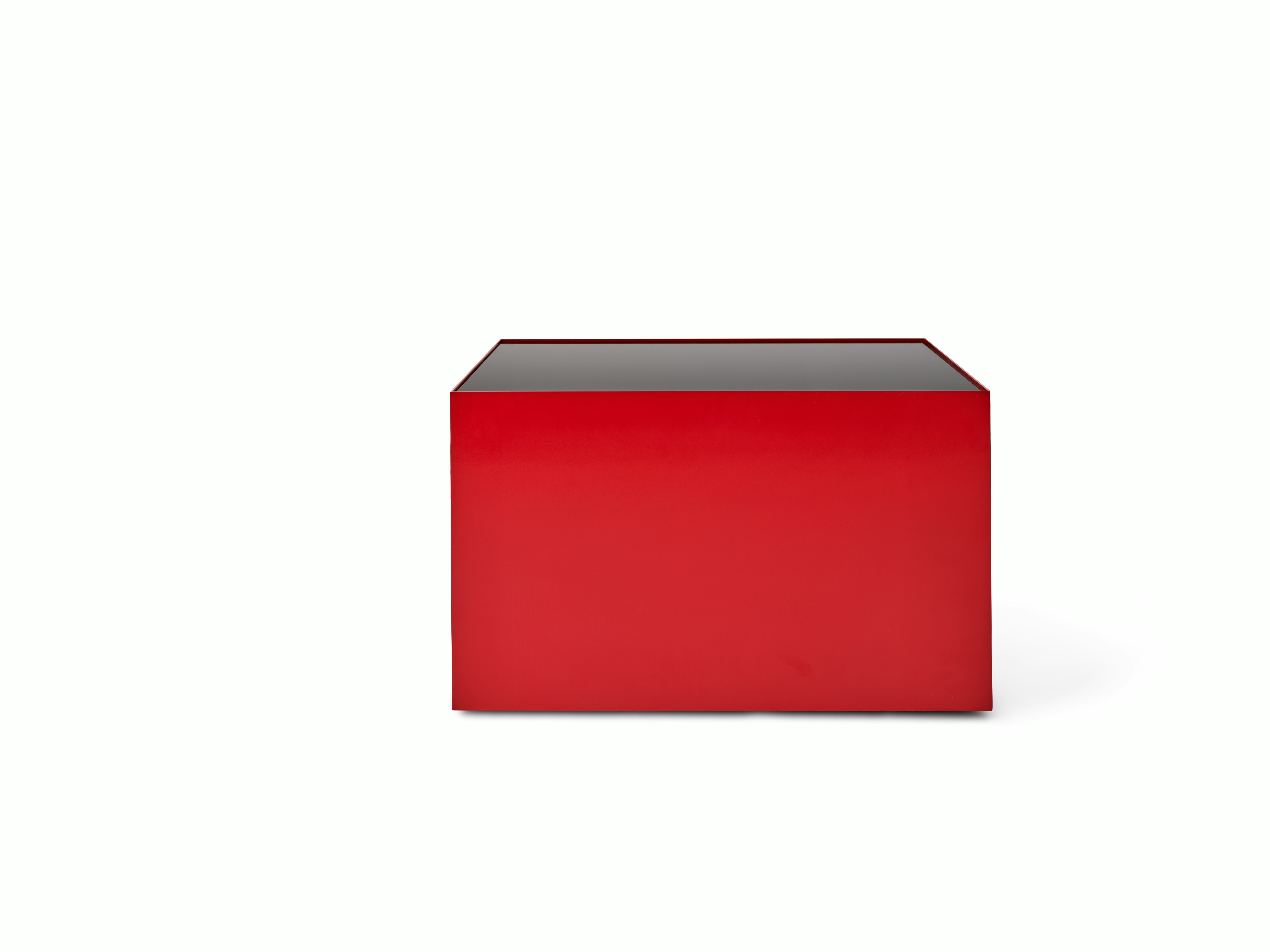 D Urso Occasional Tables - medium,  crimson,  black painted glass
