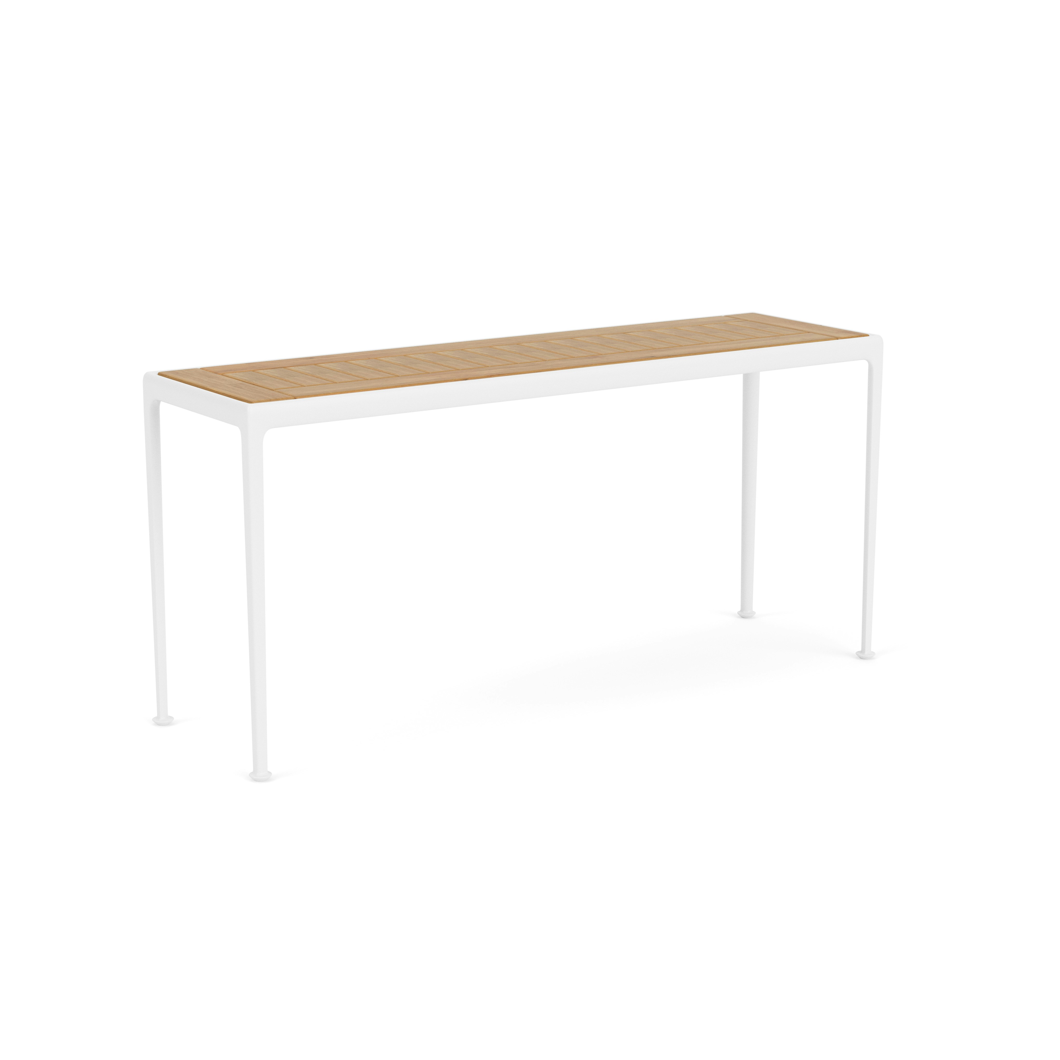 1966 Collection Porcelain Dining Table - 60" x 18"", Teak / White"