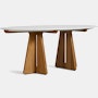 Pinna Dining Table - Oval, 75 Inch, Carrara, White Oak