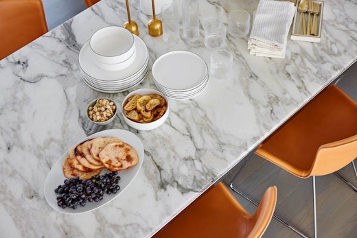 Bertoia Leather Covered Side Chair Florence Knoll Dining Table