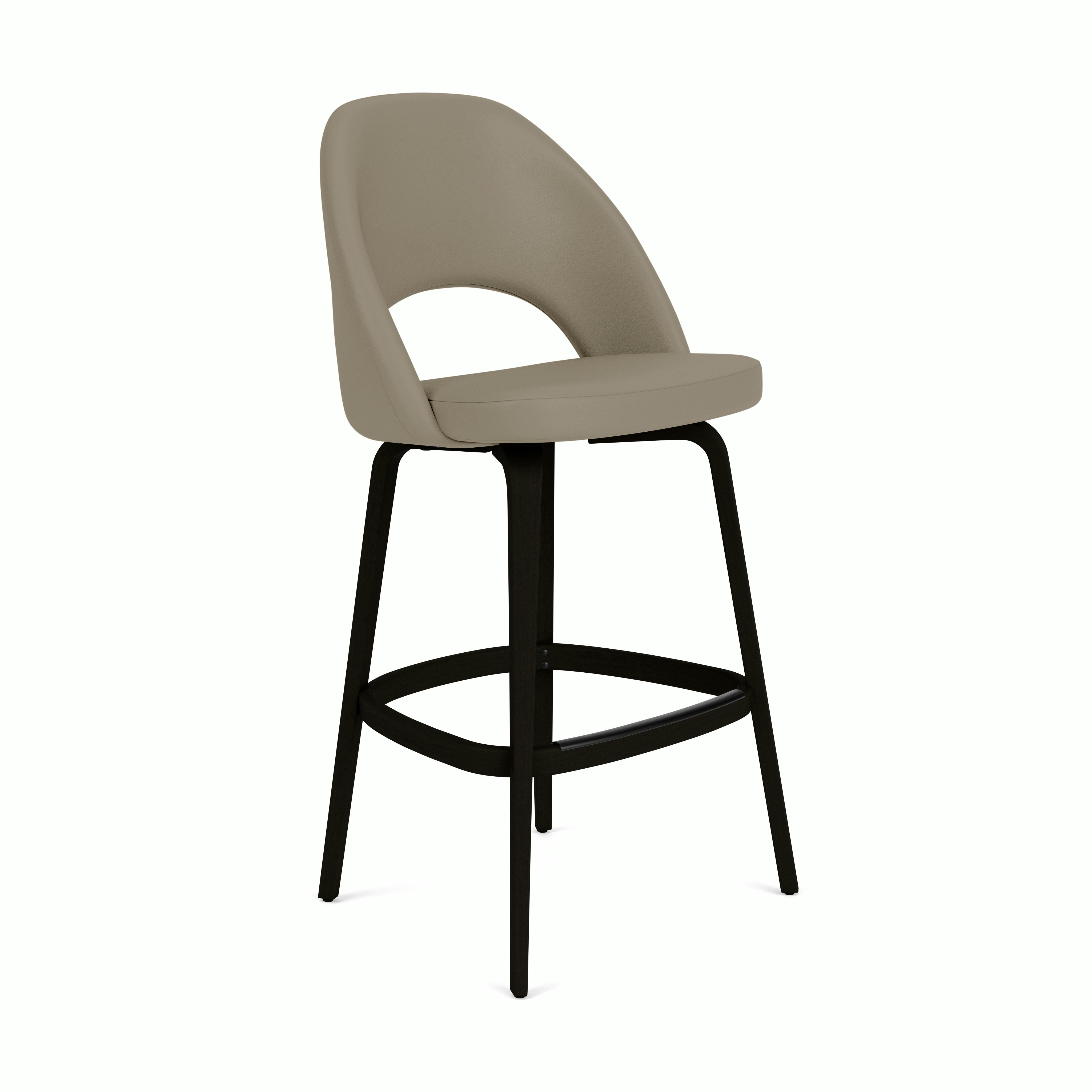Saarinen Executive Stool - Bar Height,  Prairie,  Coyote,  Ebonized Walnut
