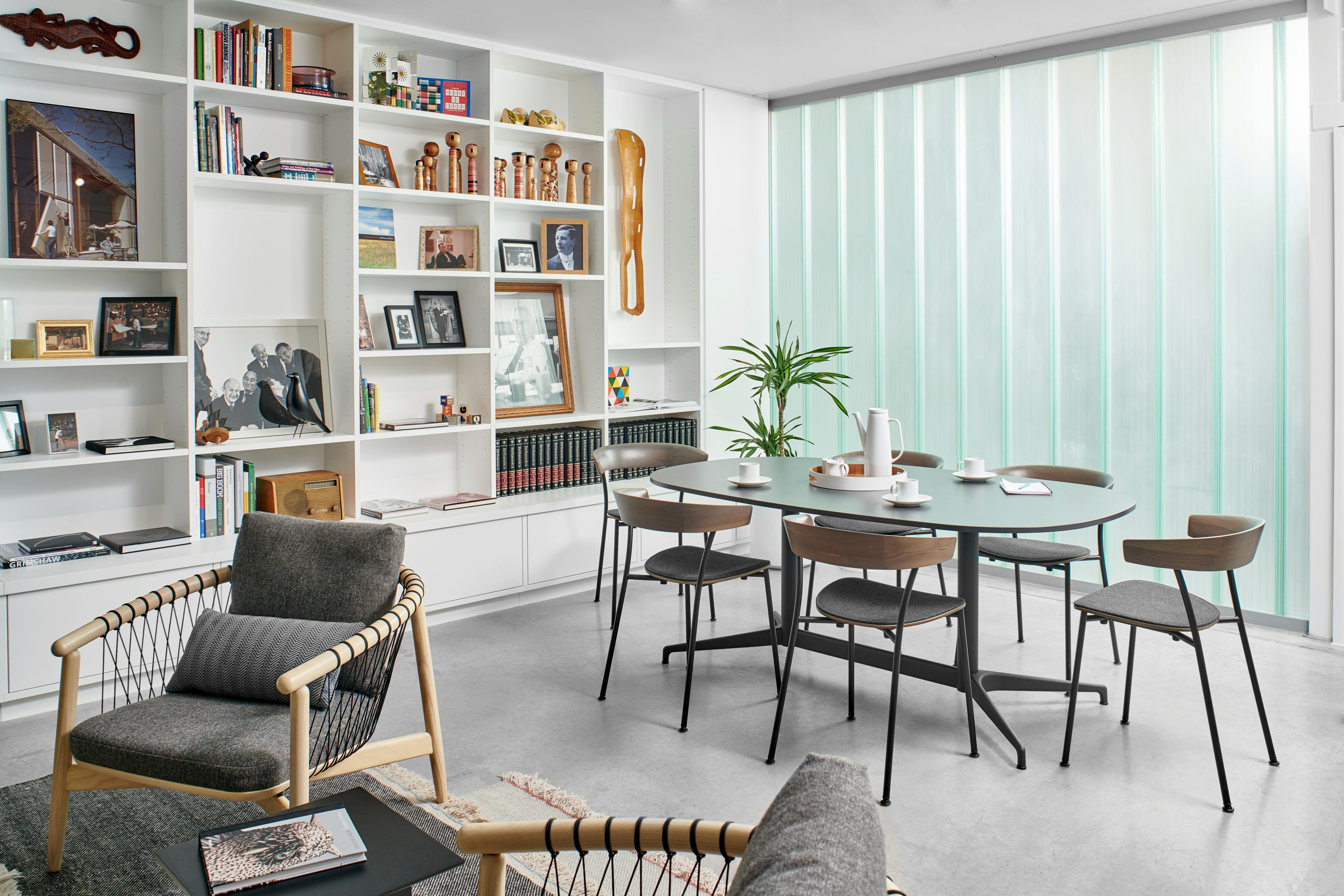 Locale meeting table with Leeway chairs around it.