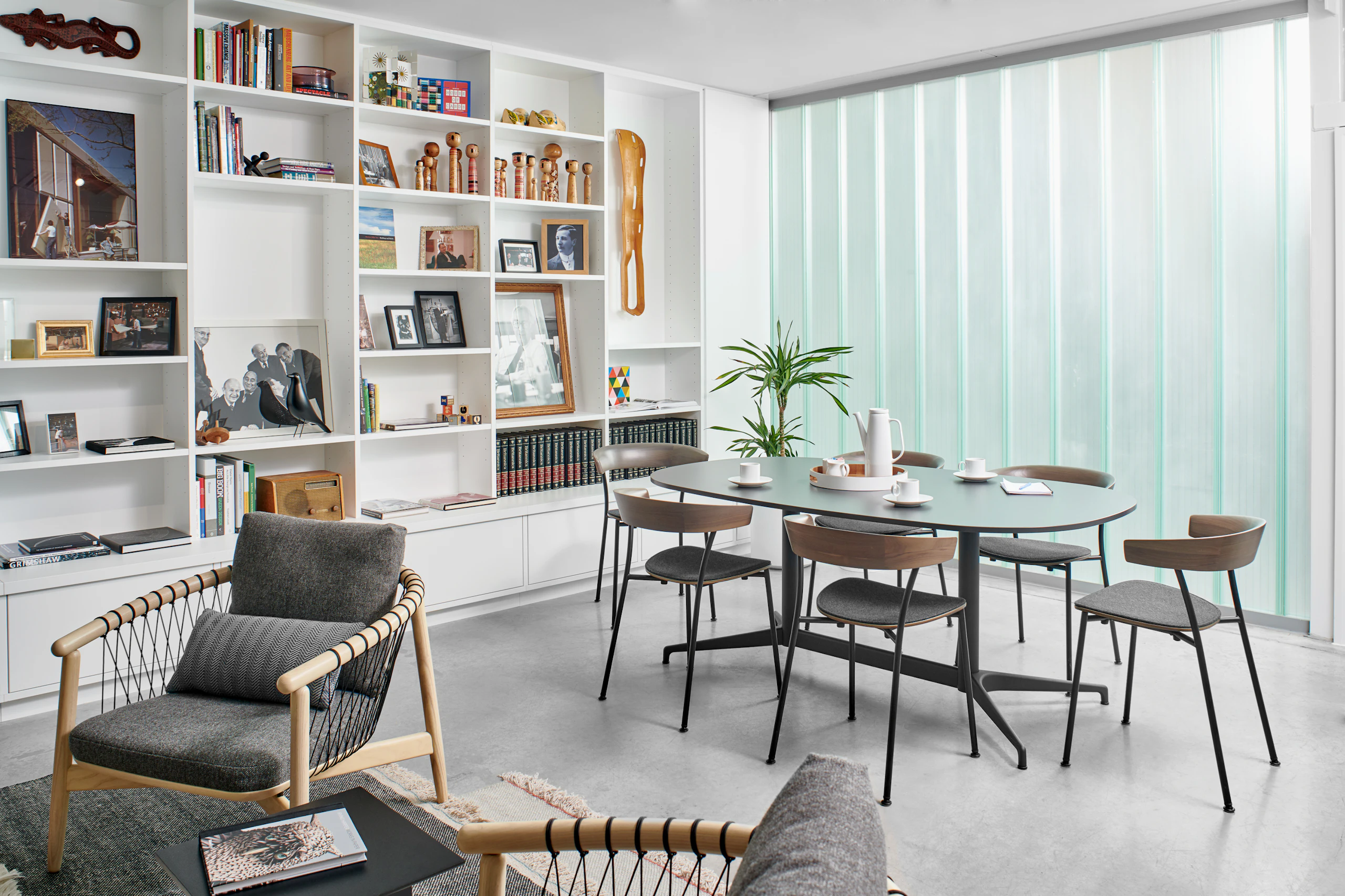 Locale meeting table with Leeway chairs around it.