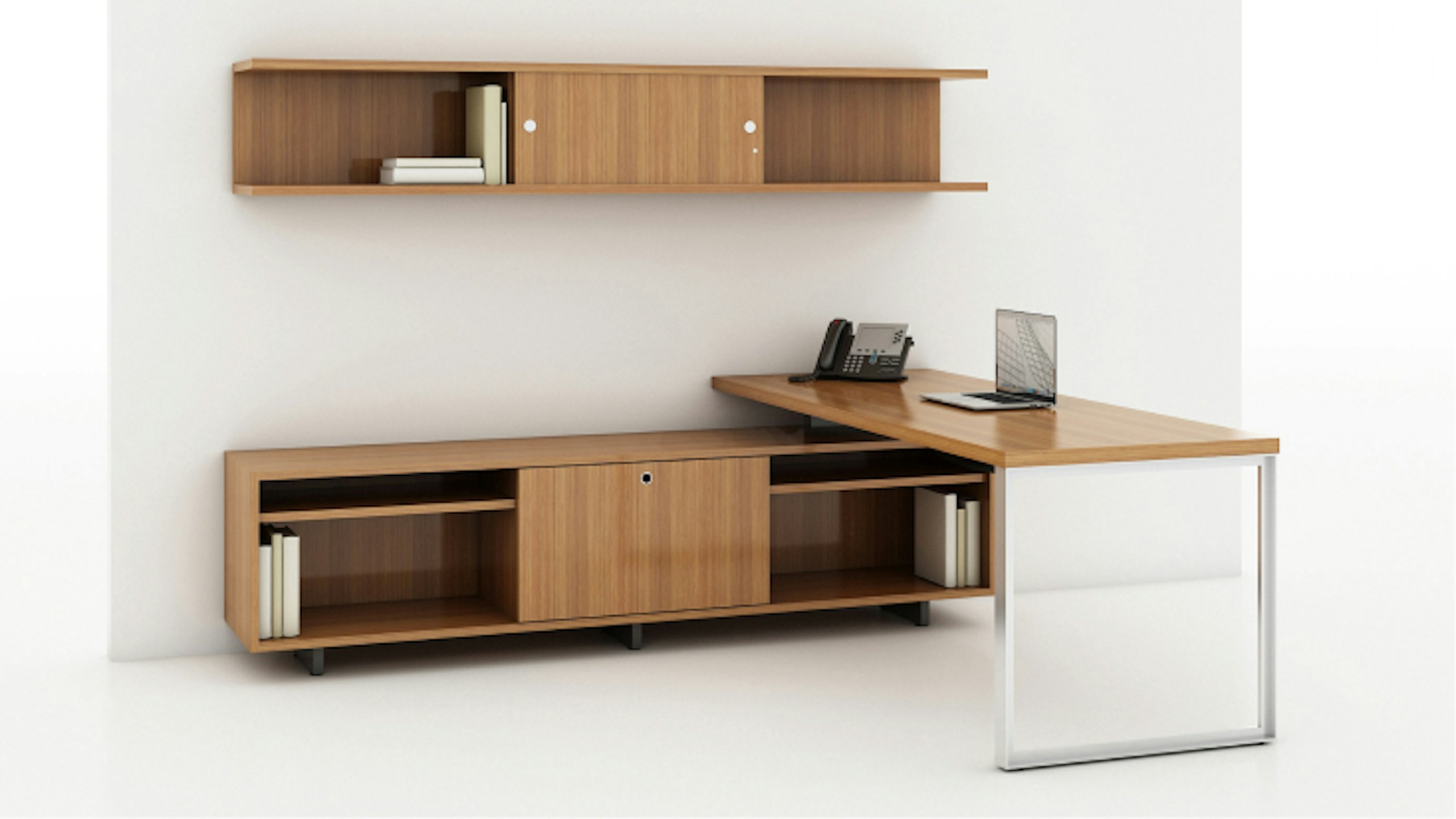 Wood tone Reff Profile by Knoll in a Private Office design.