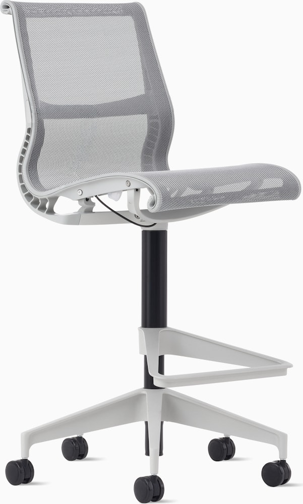 Setu Stool - No Arms,  Intercept,  Mineral,  Mineral,  Silver Alloy