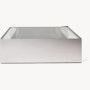 D Urso Occasional Tables - large,  stainless steel,  wired glass