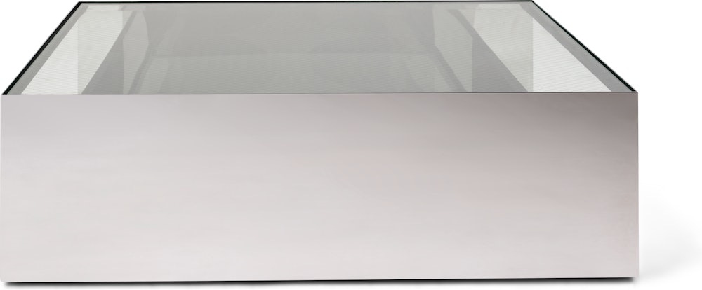 D Urso Occasional Tables - large,  stainless steel,  wired glass