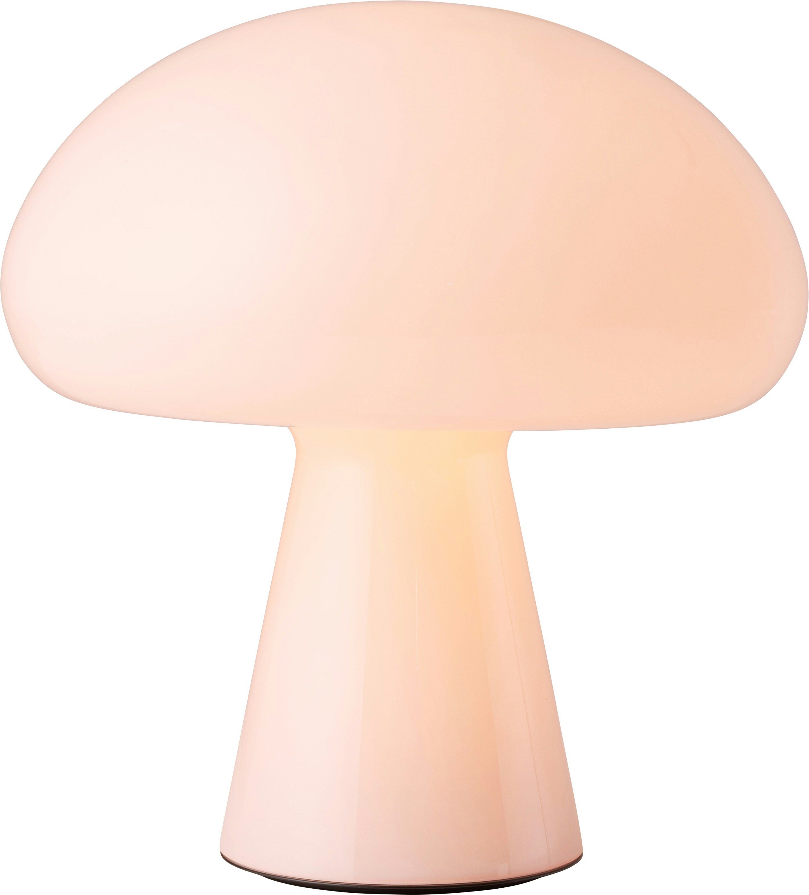 An Obello Portable Lamp in Pink viewed from an angle.