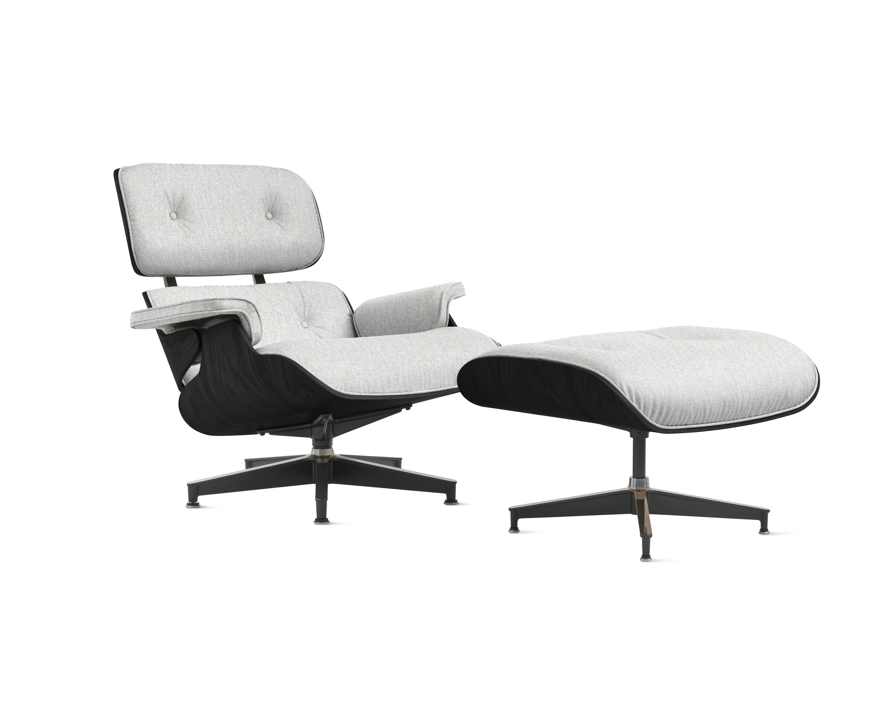 Eames Lounge Chair and Ottoman - Standard or Tall, Ebony Ash, Luce, Relic